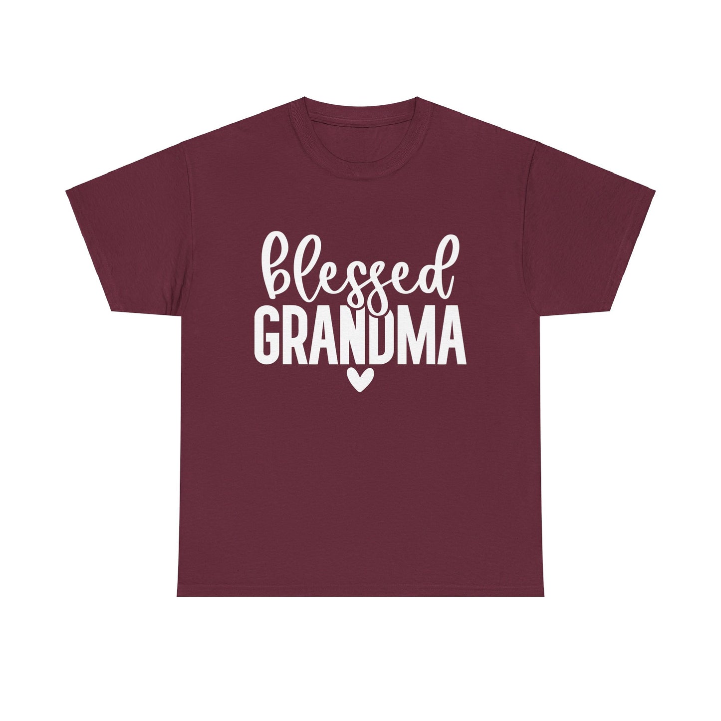 Blessed Grandma Unisex Heavy Cotton Tee, Graphic T-Shirt with Unique Design, Comfortable Vintage.