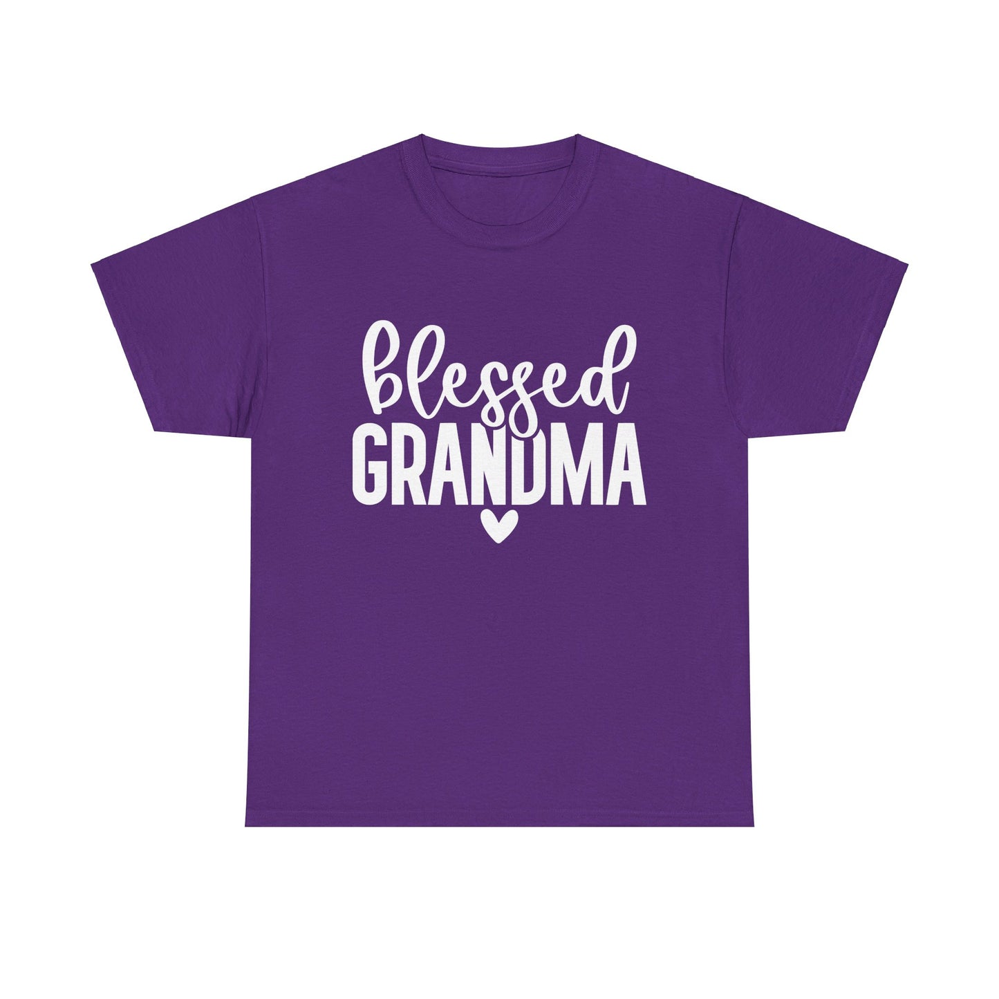 Blessed Grandma Unisex Heavy Cotton Tee, Graphic T-Shirt with Unique Design, Comfortable Vintage.