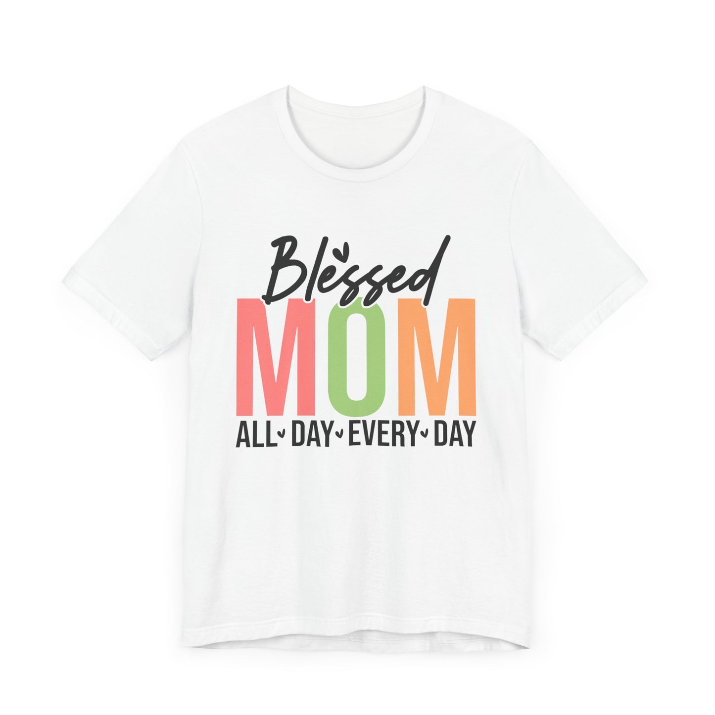 Blessed Mom Unisex Jersey Short Sleeve Tee, Graphic T-Shirt with Unique Design, Comfortable Vintage.