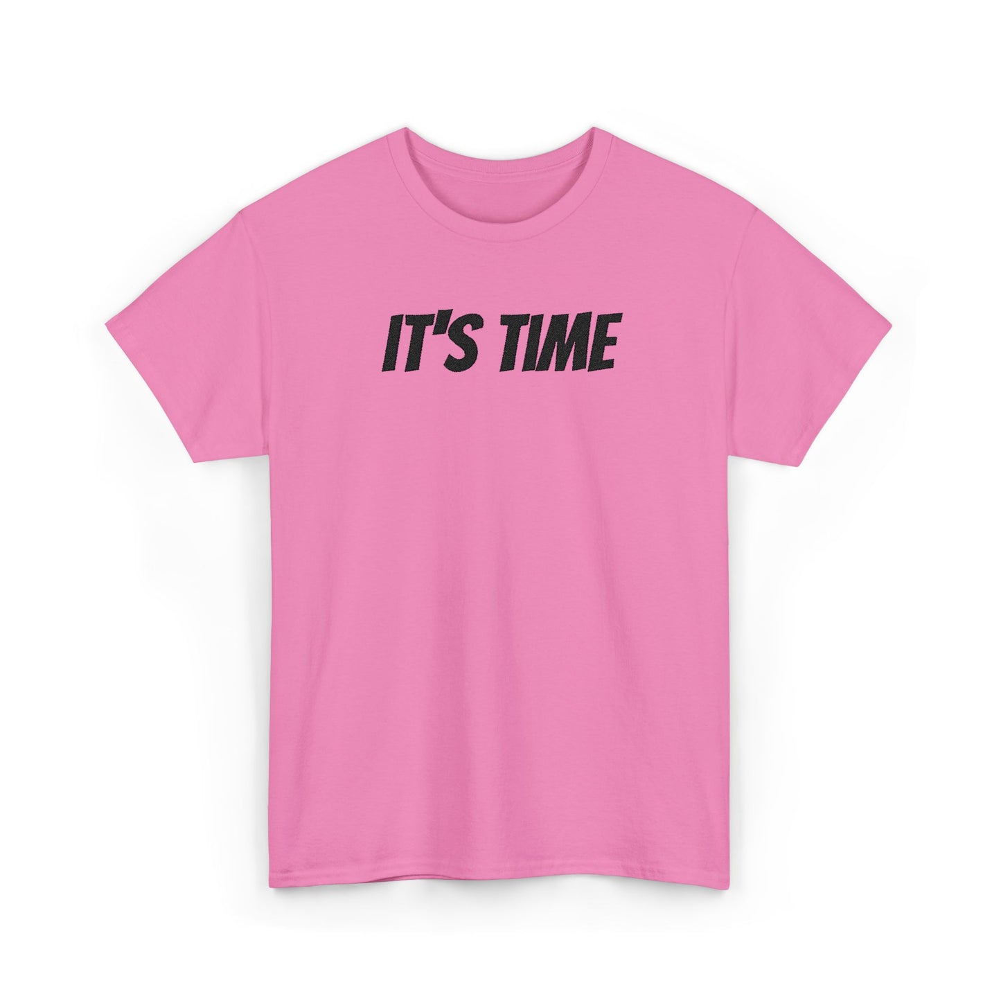 It's Time Unisex Heavy Cotton Tee, Motivational T-Shirt, Casual Wear, Gift Idea for Friends, Daily Apparel, Relaxed Fit