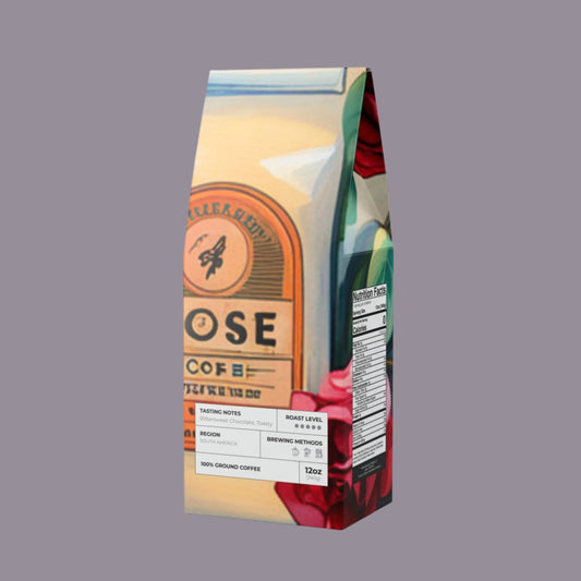 Bitterroot Coffee Blend (Dark French Roast), Ground and Whole Bean Option, Food Gift.