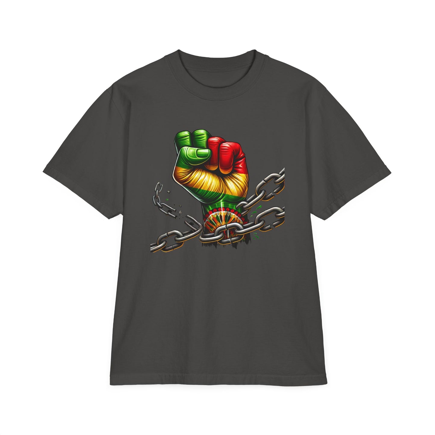 Empowerment Fist T-Shirt - Unisex Garment-Dyed Drop-Shoulder Tee for Activists