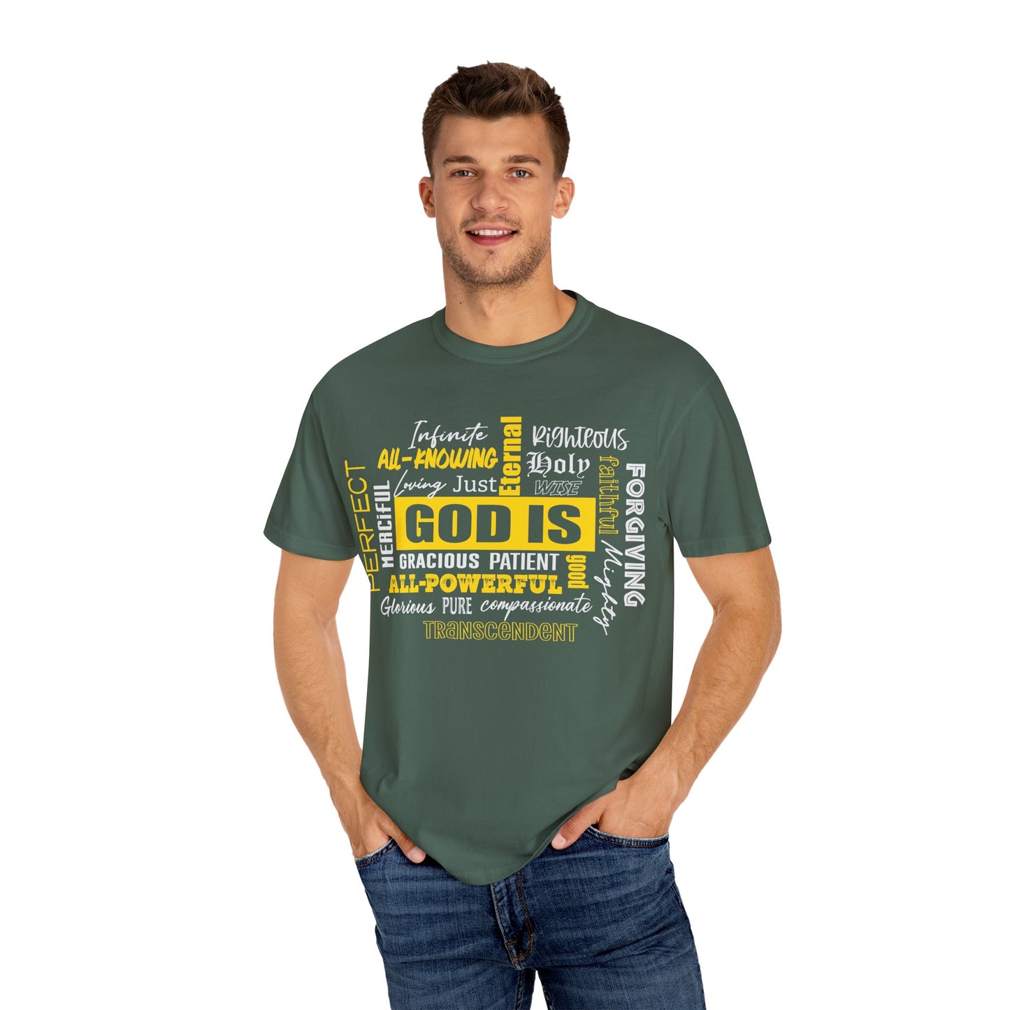 God Is All-Powerful Unisex T-Shirt - Garment-Dyed Christian Apparel