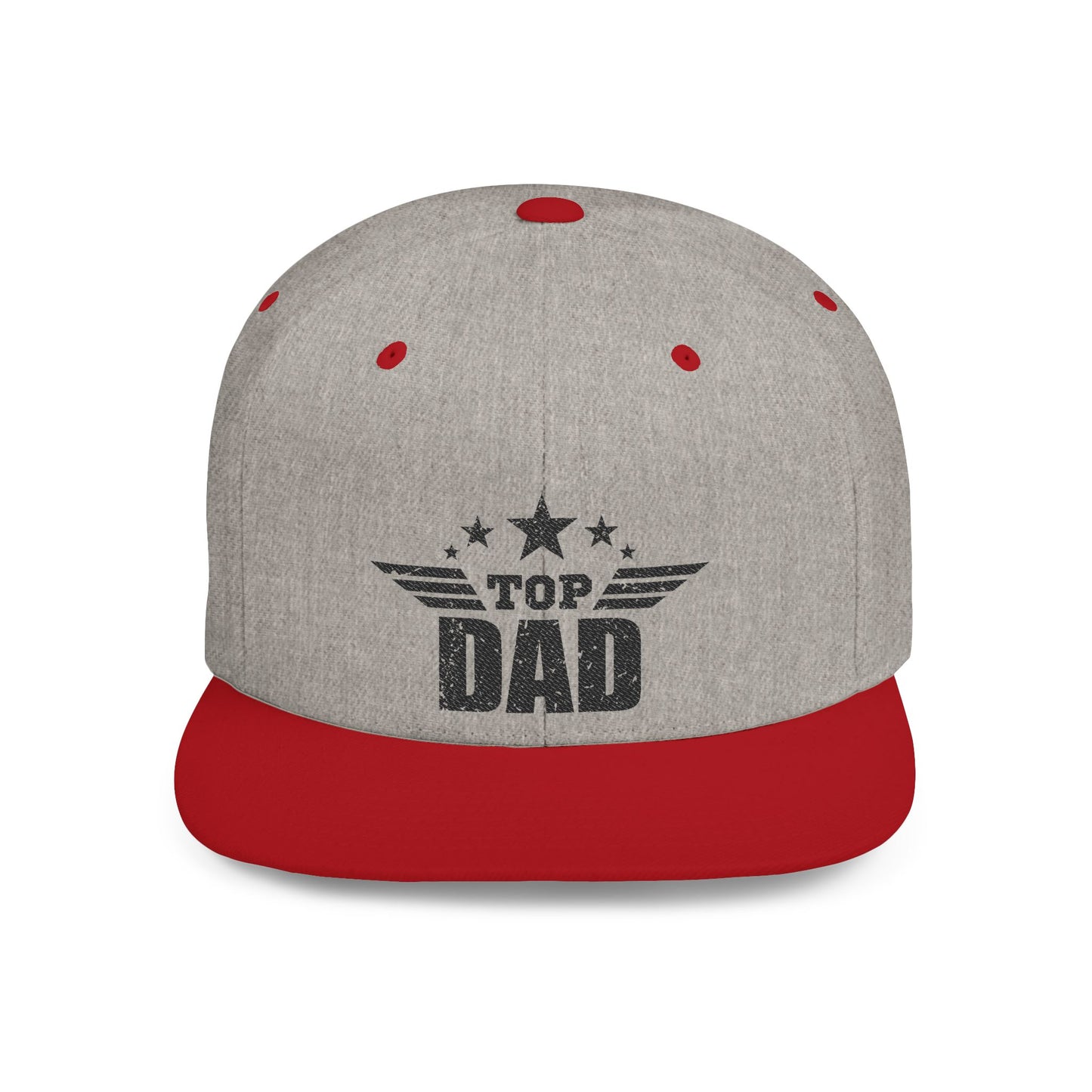 Top Dad Flat Bill Snapback Hat, Stylish Cap for Father's Day, Gifts for Dads, Trendy Hat for Everyday Wear, Cool Accessory, Casual Headwear