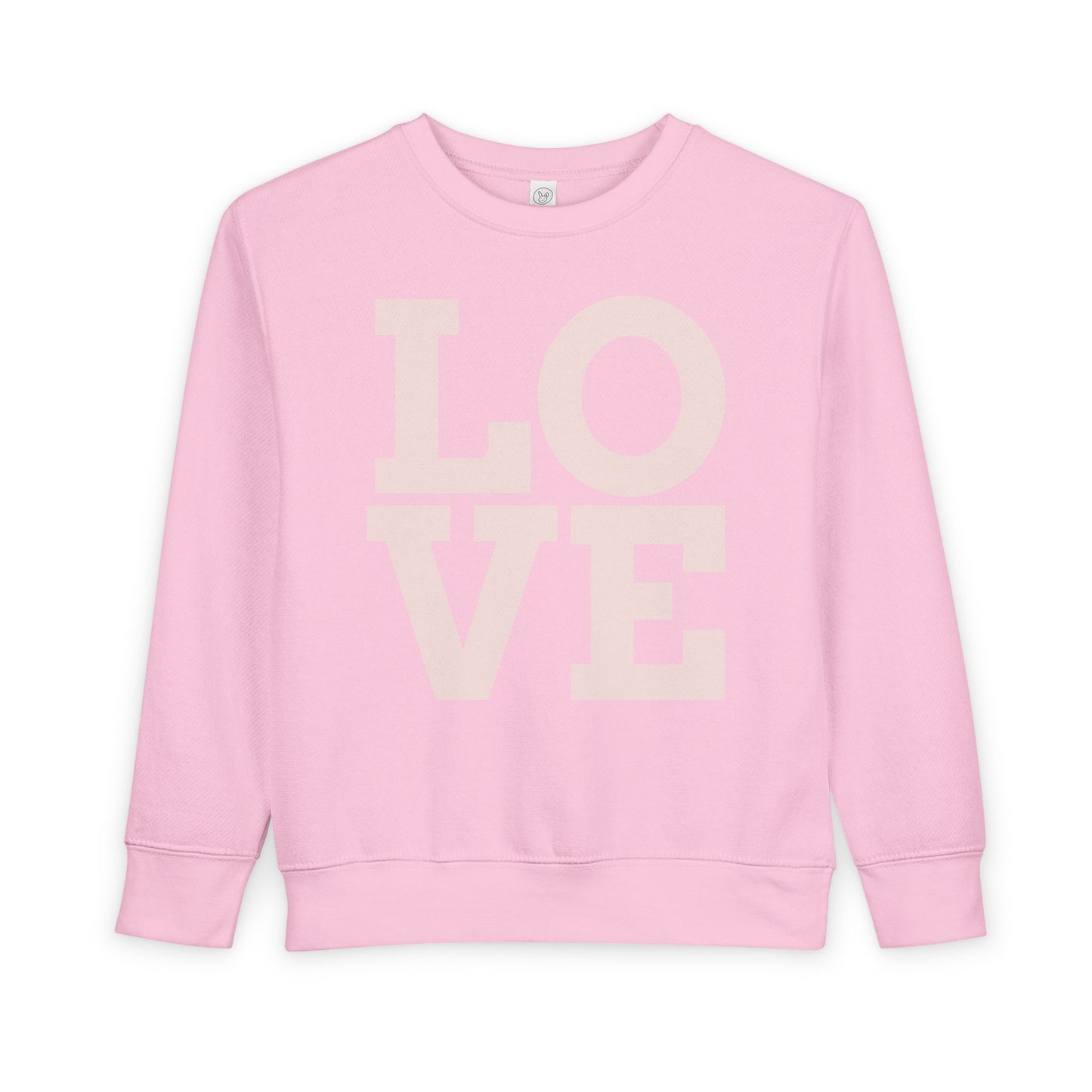 Toddler Sweatshirt with 'LOVE' Design - Cozy Kids Pullover, Cute Toddler Apparel, Gift for Baby Showers, Valentine's Day, Everyday Wear
