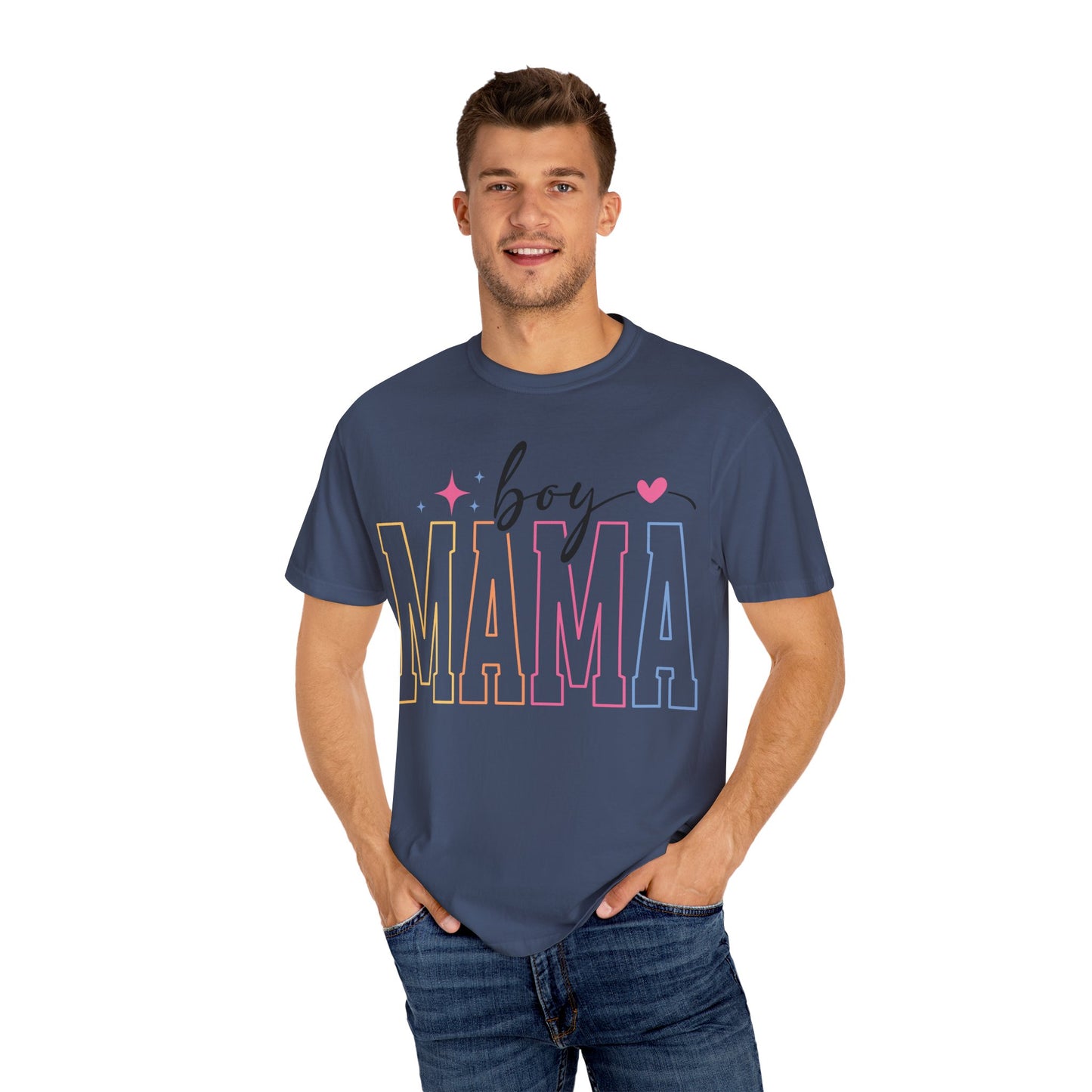 Boy Mama Unisex Garment-Dyed T-Shirt - Perfect Gift for Moms