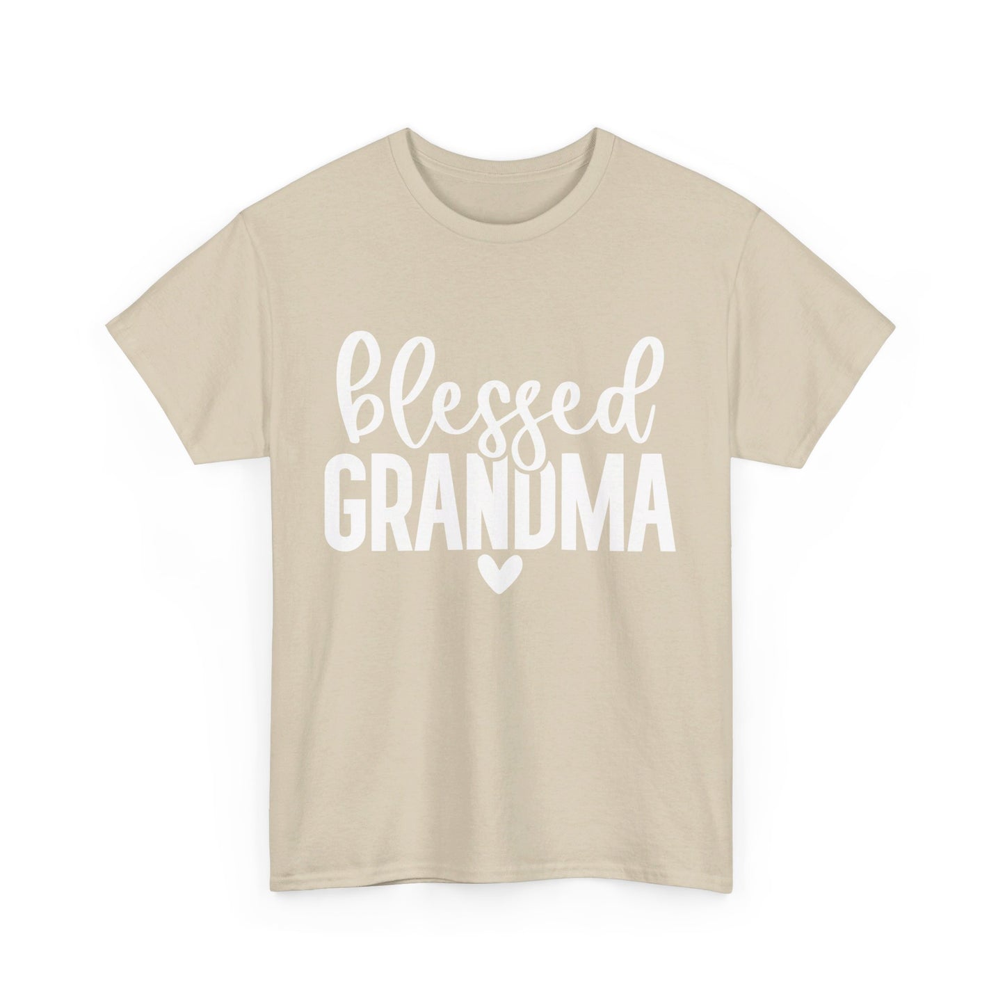 Blessed Grandma Unisex Heavy Cotton Tee, Graphic T-Shirt with Unique Design, Comfortable Vintage.