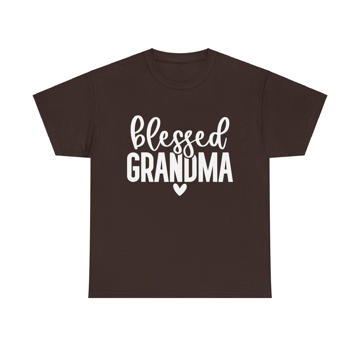 Blessed Grandma Unisex Heavy Cotton Tee, Graphic T-Shirt with Unique Design, Comfortable Vintage.