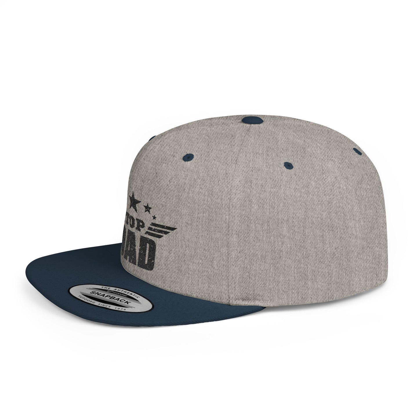 Top Dad Flat Bill Snapback Hat, Stylish Cap for Father's Day, Gifts for Dads, Trendy Hat for Everyday Wear, Cool Accessory, Casual Headwear