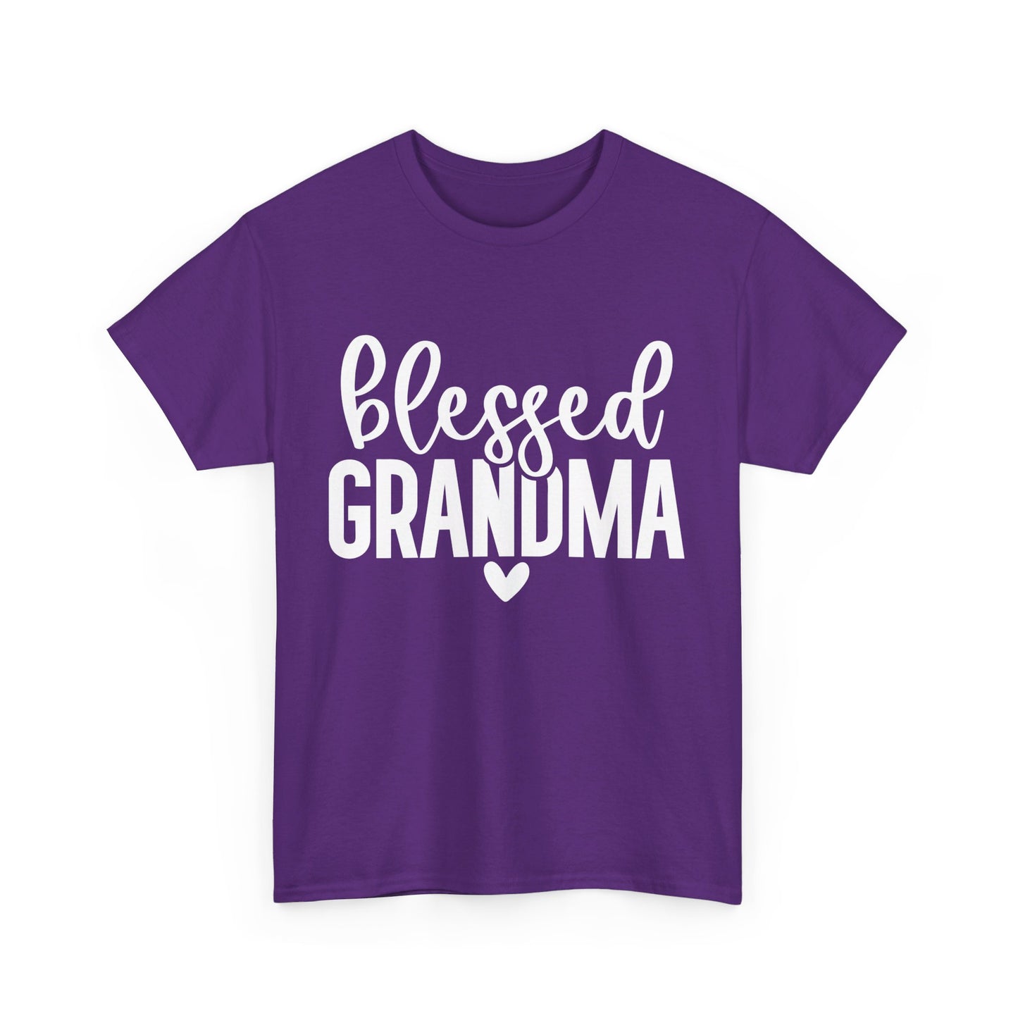 Blessed Grandma Unisex Heavy Cotton Tee, Graphic T-Shirt with Unique Design, Comfortable Vintage.