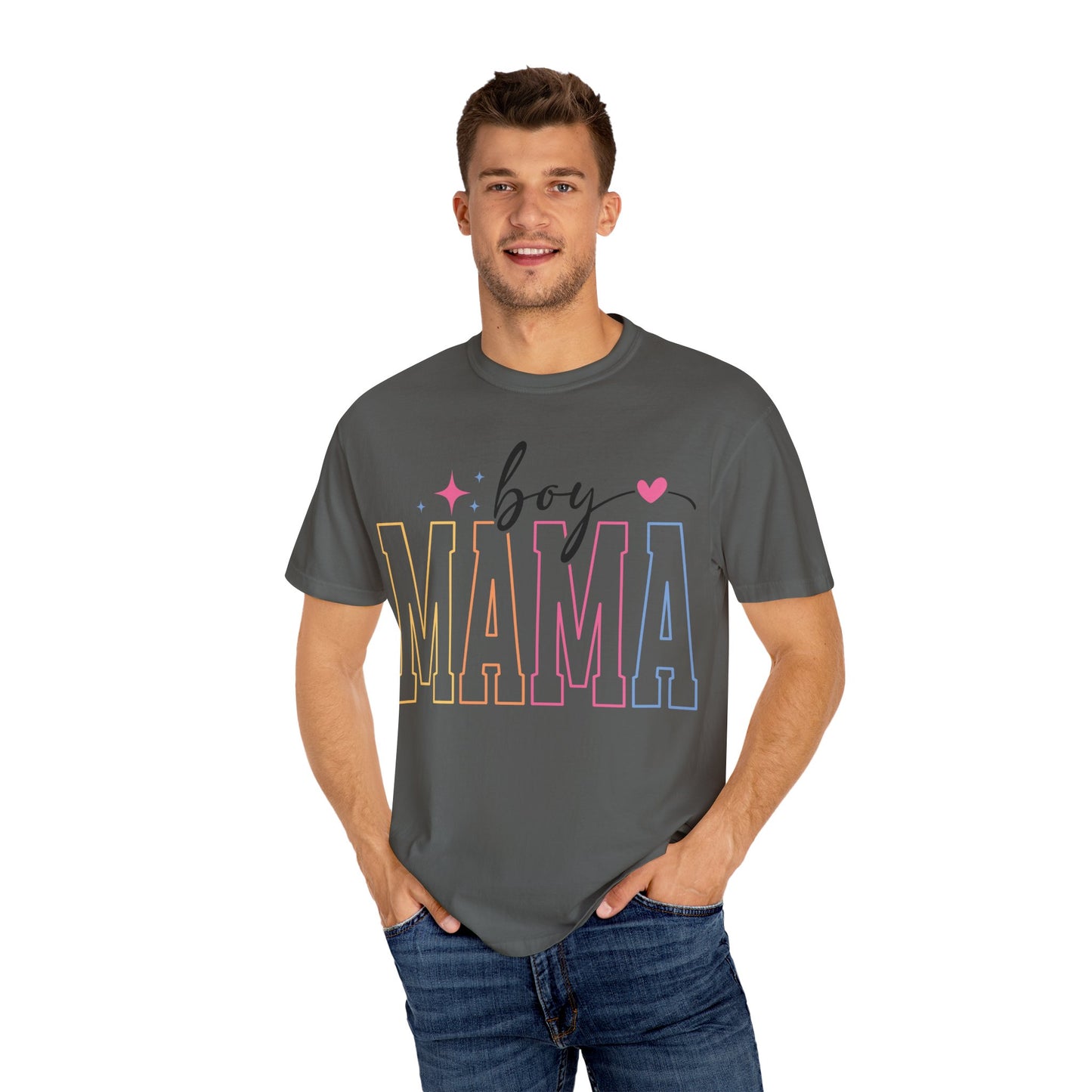 Boy Mama Unisex Garment-Dyed T-Shirt - Perfect Gift for Moms