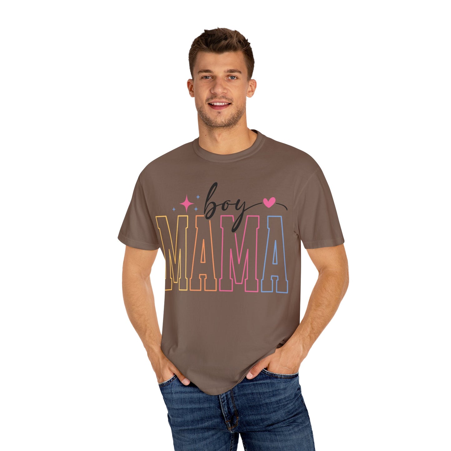 Boy Mama Unisex Garment-Dyed T-Shirt - Perfect Gift for Moms