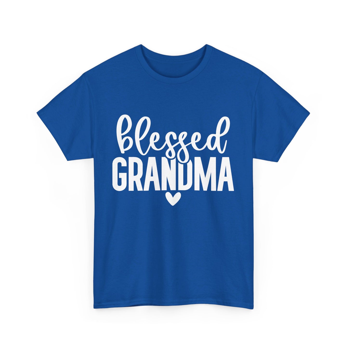 Blessed Grandma Unisex Heavy Cotton Tee, Graphic T-Shirt with Unique Design, Comfortable Vintage.