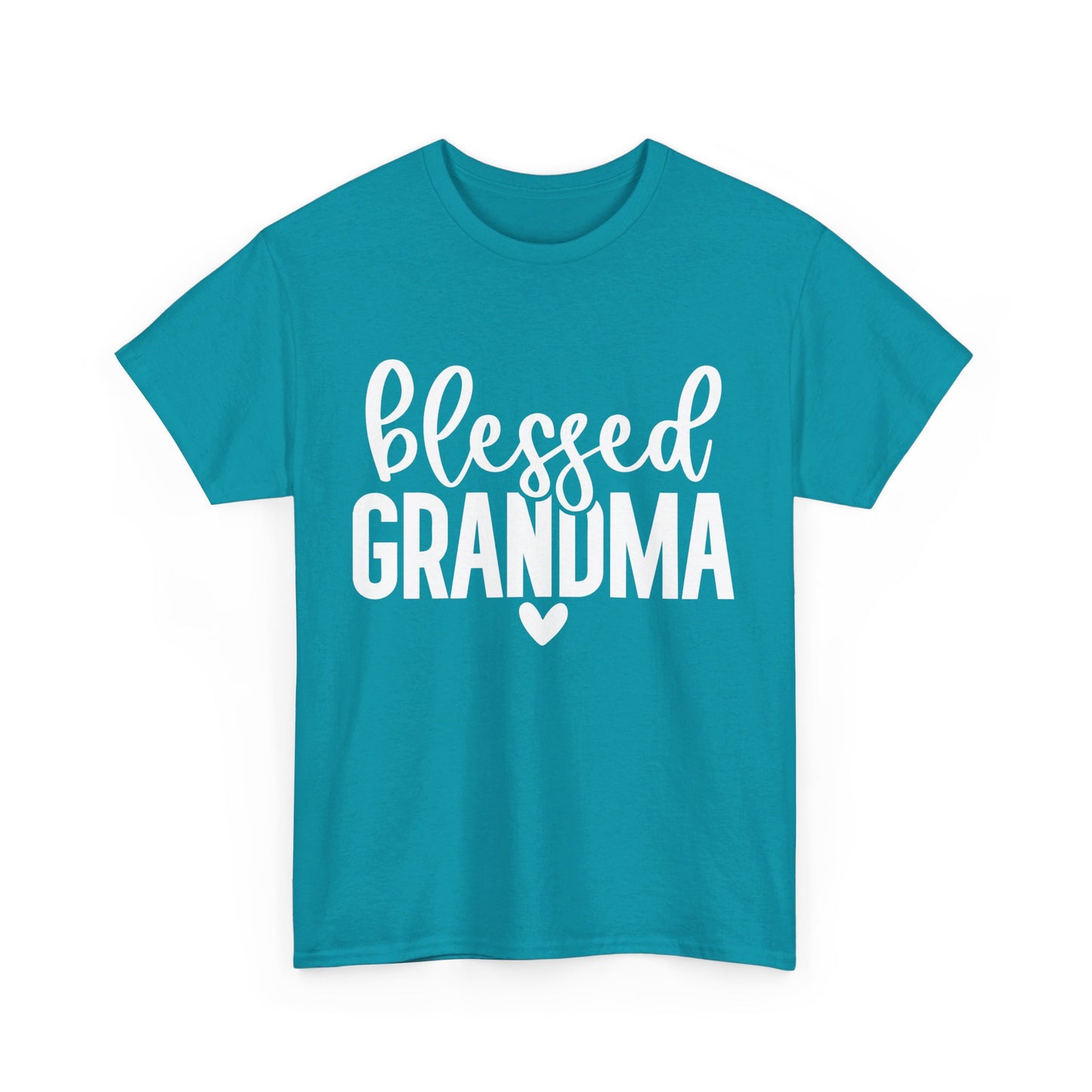 Blessed Grandma Unisex Heavy Cotton Tee, Graphic T-Shirt with Unique Design, Comfortable Vintage.