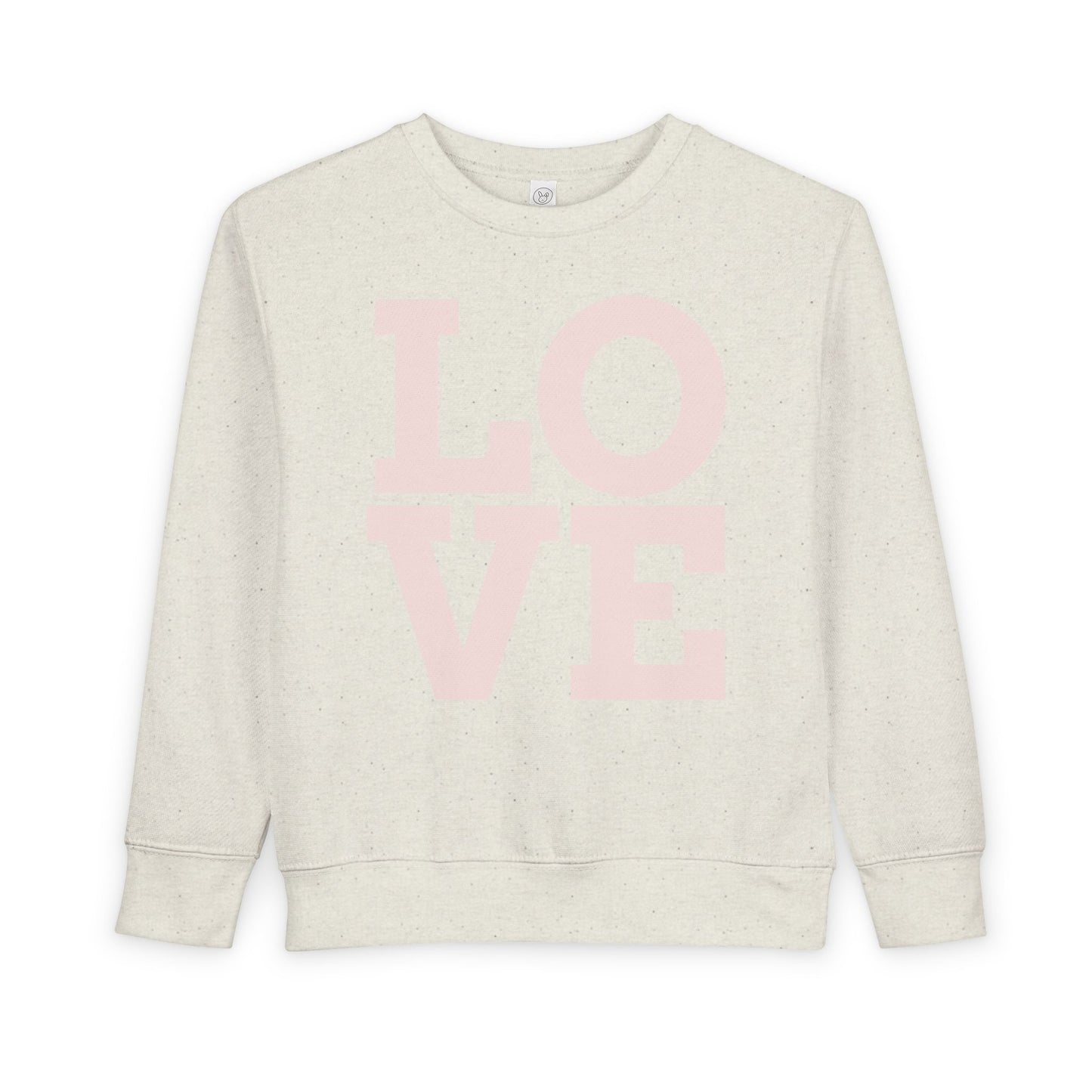 Toddler Sweatshirt with 'LOVE' Design - Cozy Kids Pullover, Cute Toddler Apparel, Gift for Baby Showers, Valentine's Day, Everyday Wear