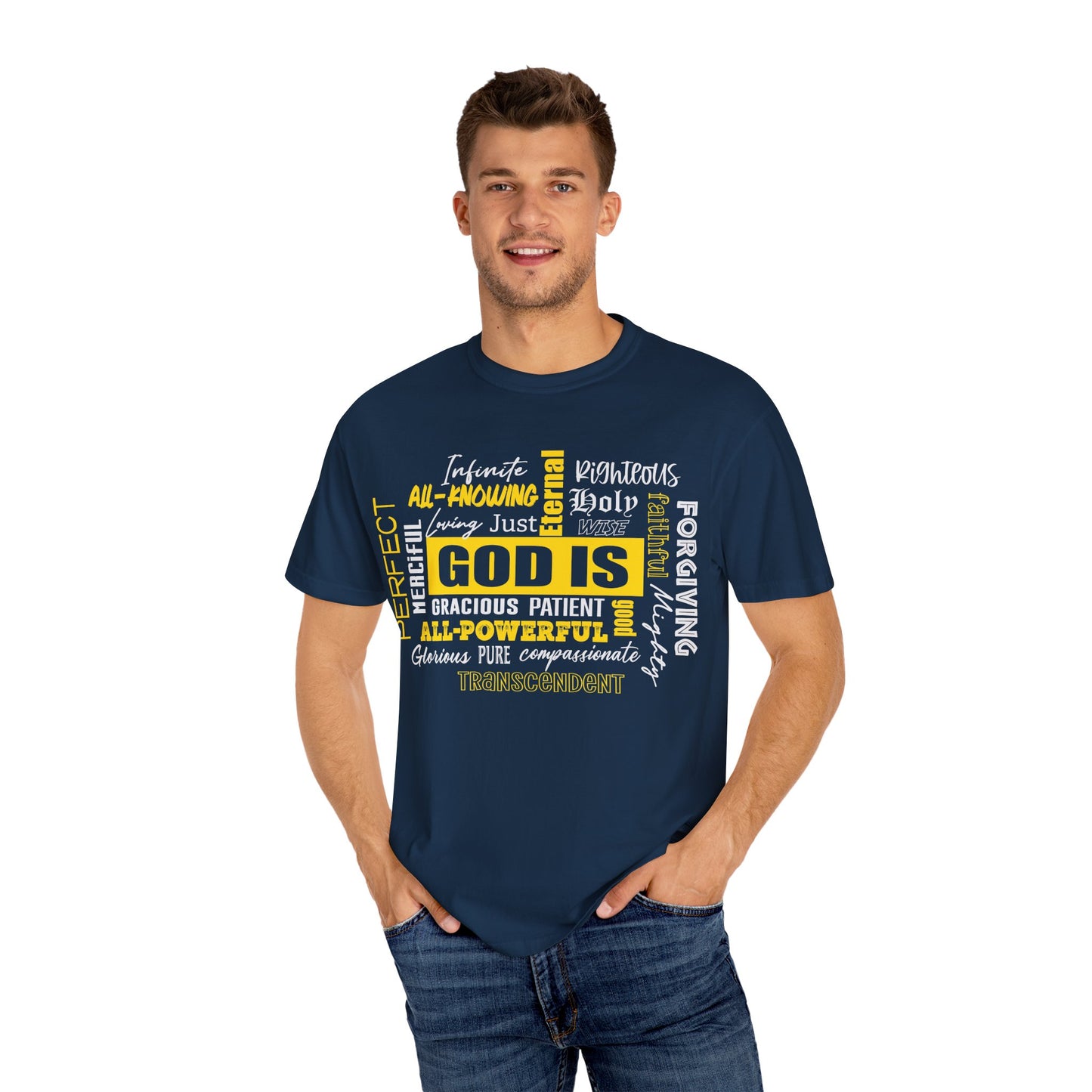 God Is All-Powerful Unisex T-Shirt - Garment-Dyed Christian Apparel