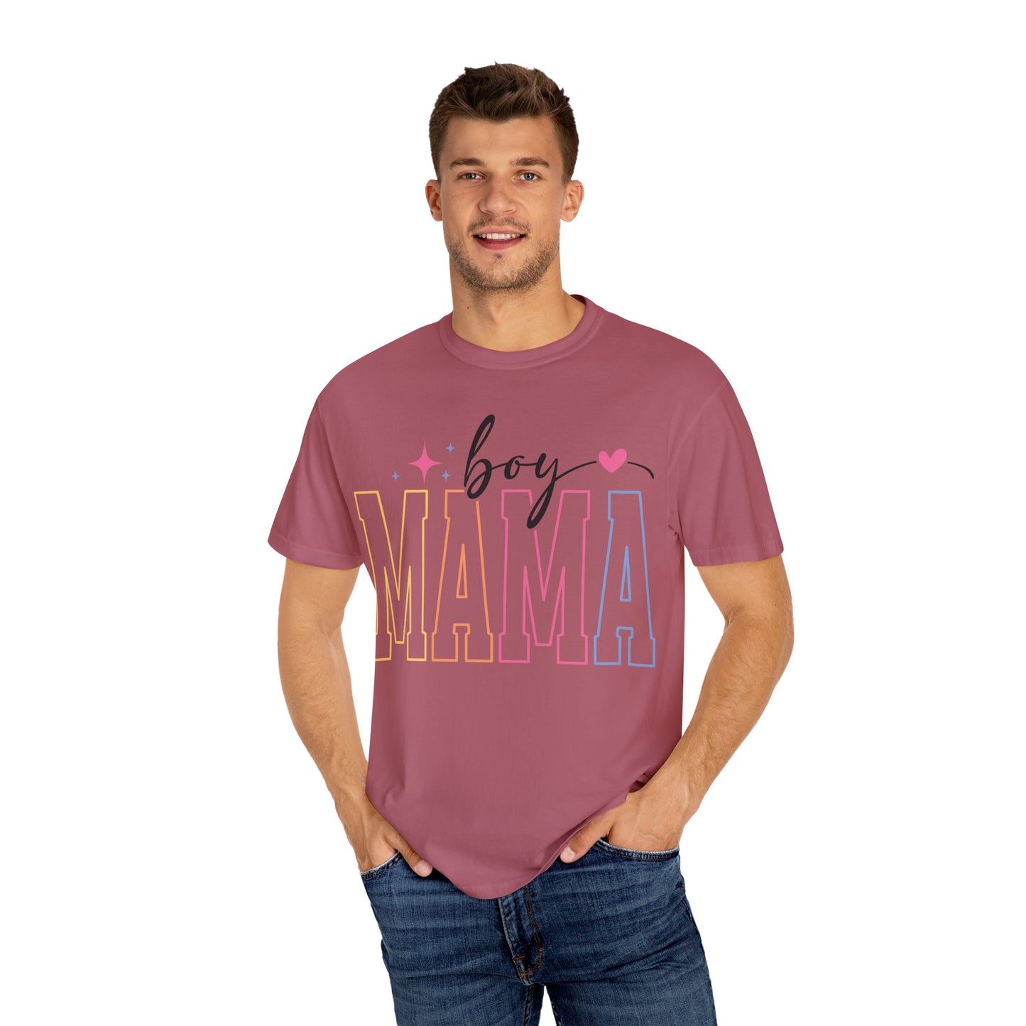Boy Mama Unisex Garment-Dyed T-Shirt - Perfect Gift for Moms