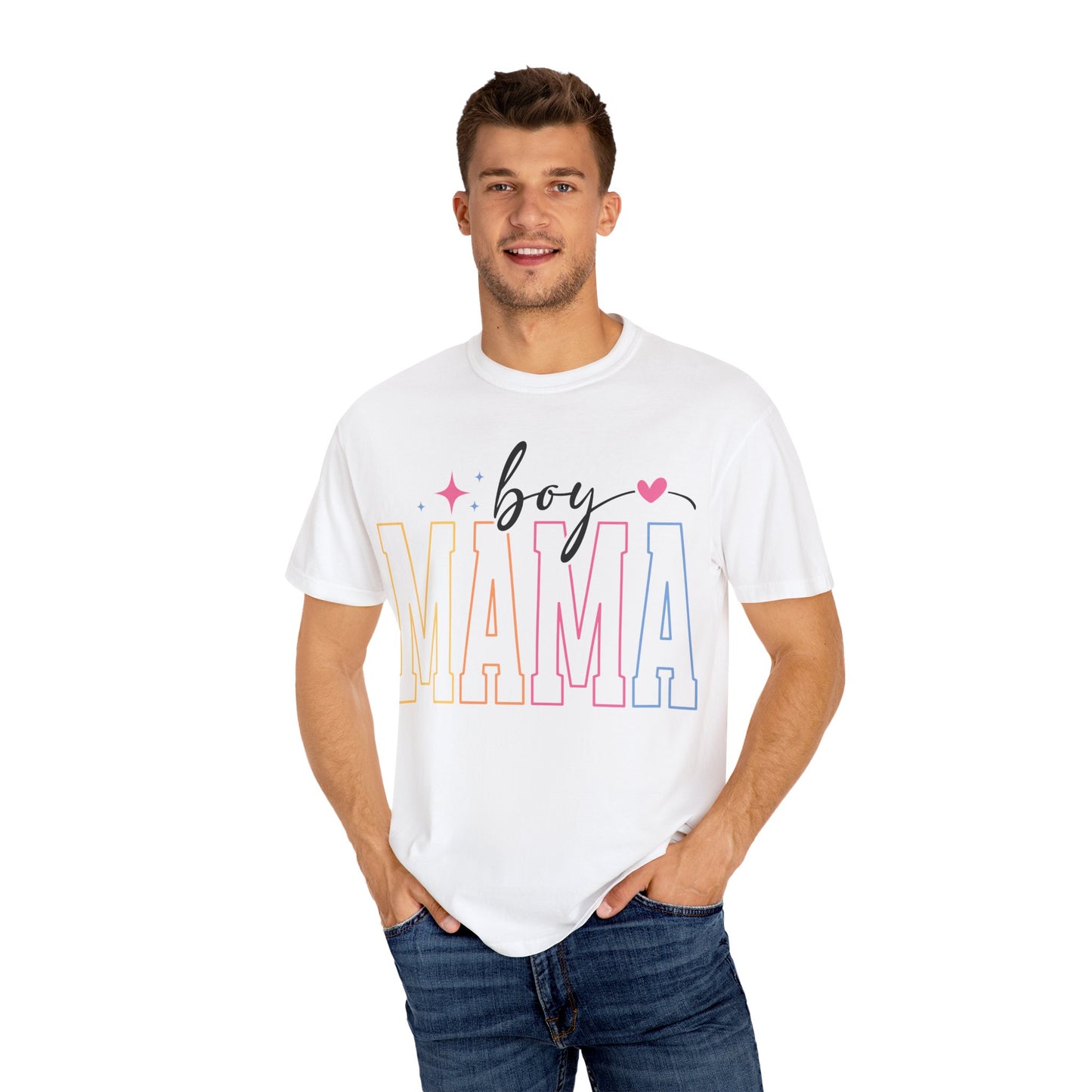 Boy Mama Unisex Garment-Dyed T-Shirt - Perfect Gift for Moms