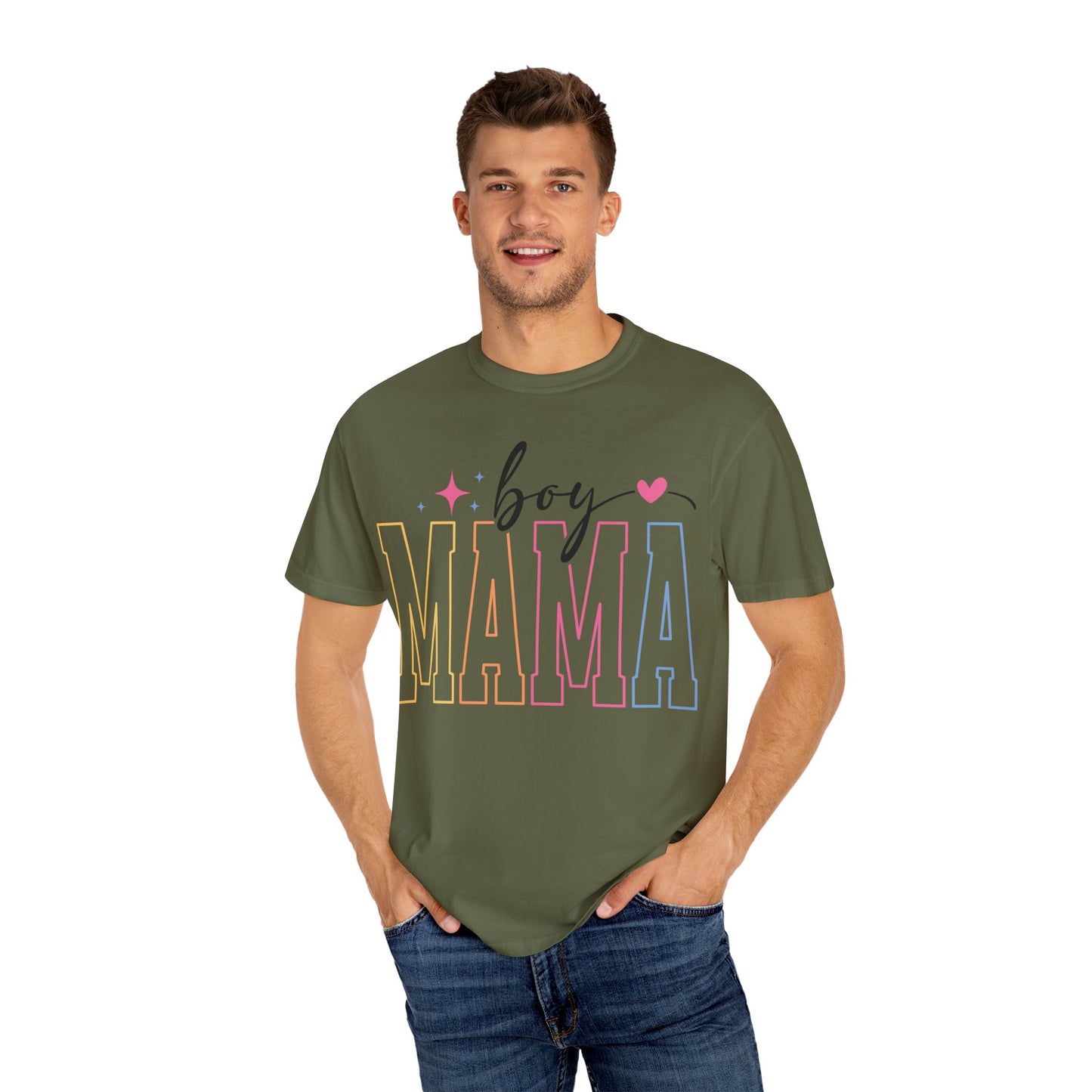 Boy Mama Unisex Garment-Dyed T-Shirt - Perfect Gift for Moms