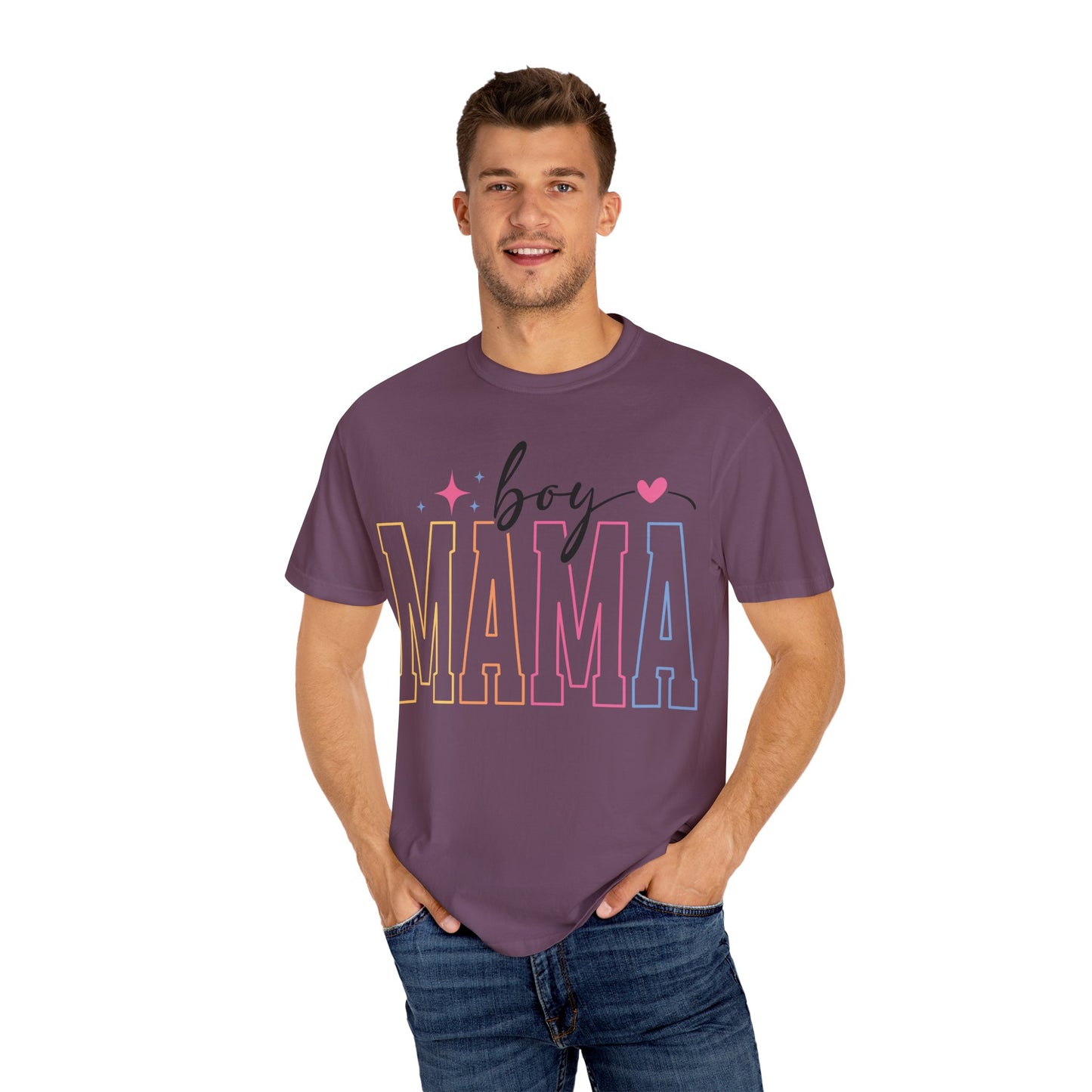 Boy Mama Unisex Garment-Dyed T-Shirt - Perfect Gift for Moms