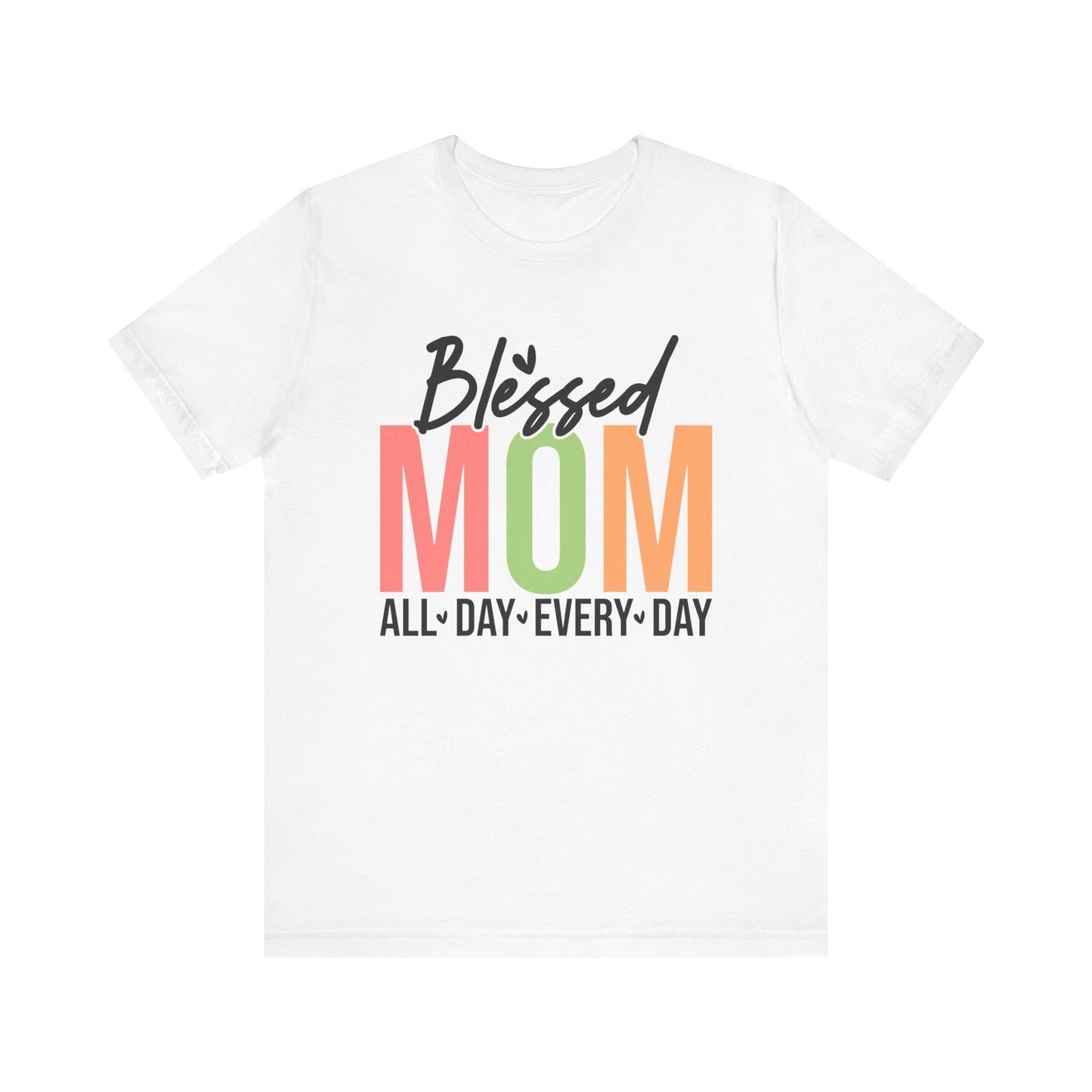 Blessed Mom Unisex Jersey Short Sleeve Tee, Graphic T-Shirt with Unique Design, Comfortable Vintage.