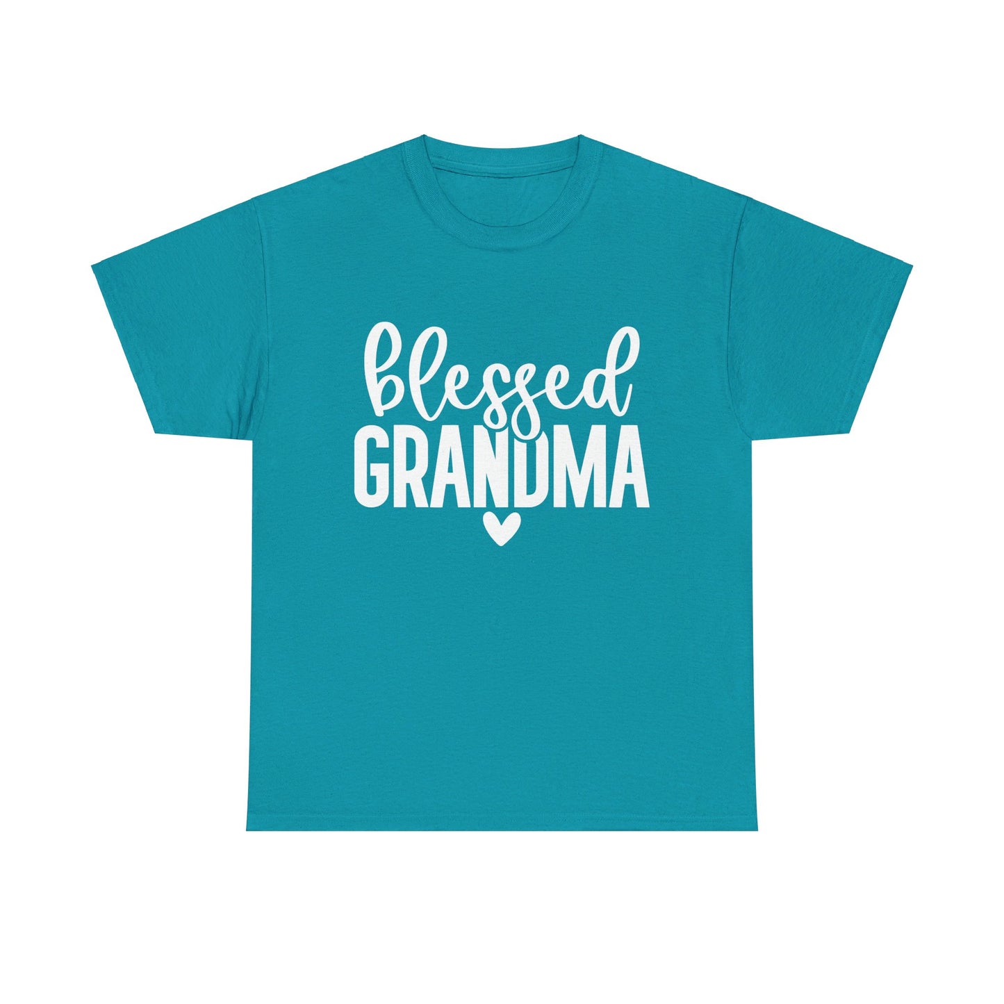 Blessed Grandma Unisex Heavy Cotton Tee, Graphic T-Shirt with Unique Design, Comfortable Vintage.