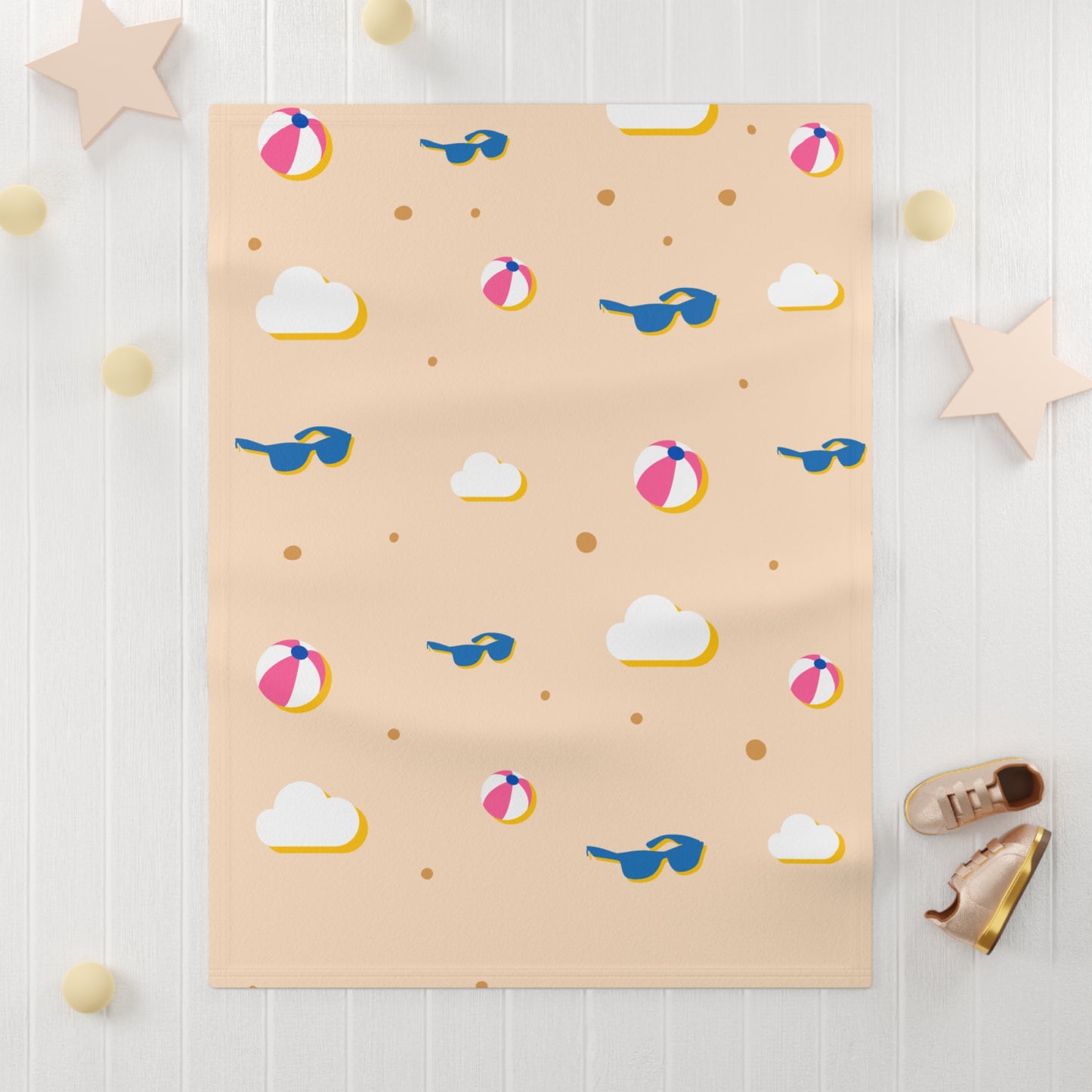 Soft Fleece Baby Blanket - Cute Gender Symbol Design, Cozy Infant Nursery Decor, Baby Shower Gift, Playroom Textile, Soft Touch Comfort
