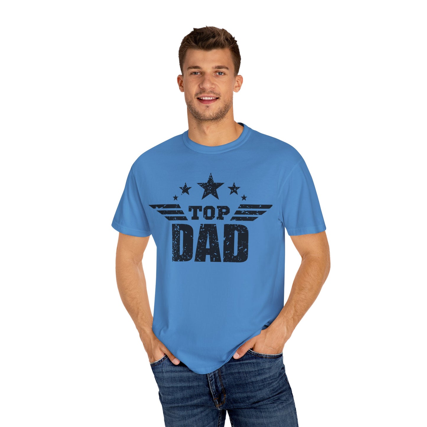 Top Dad Garment-Dyed T-Shirt | Gift for Father's Day, Unisex Casual Wear, Dad Tee, Birthday Gift, Everyday Comfort