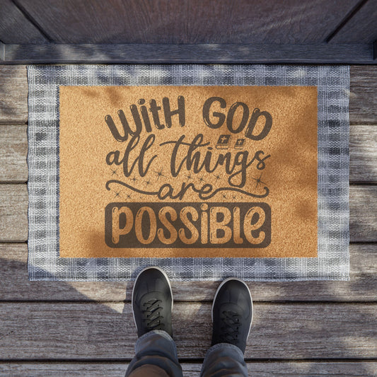 Inspirational Doormat, Entryway Decor, Home Blessing Mat, Faith-Based Gift, Motivational Home Accent, Housewarming Idea