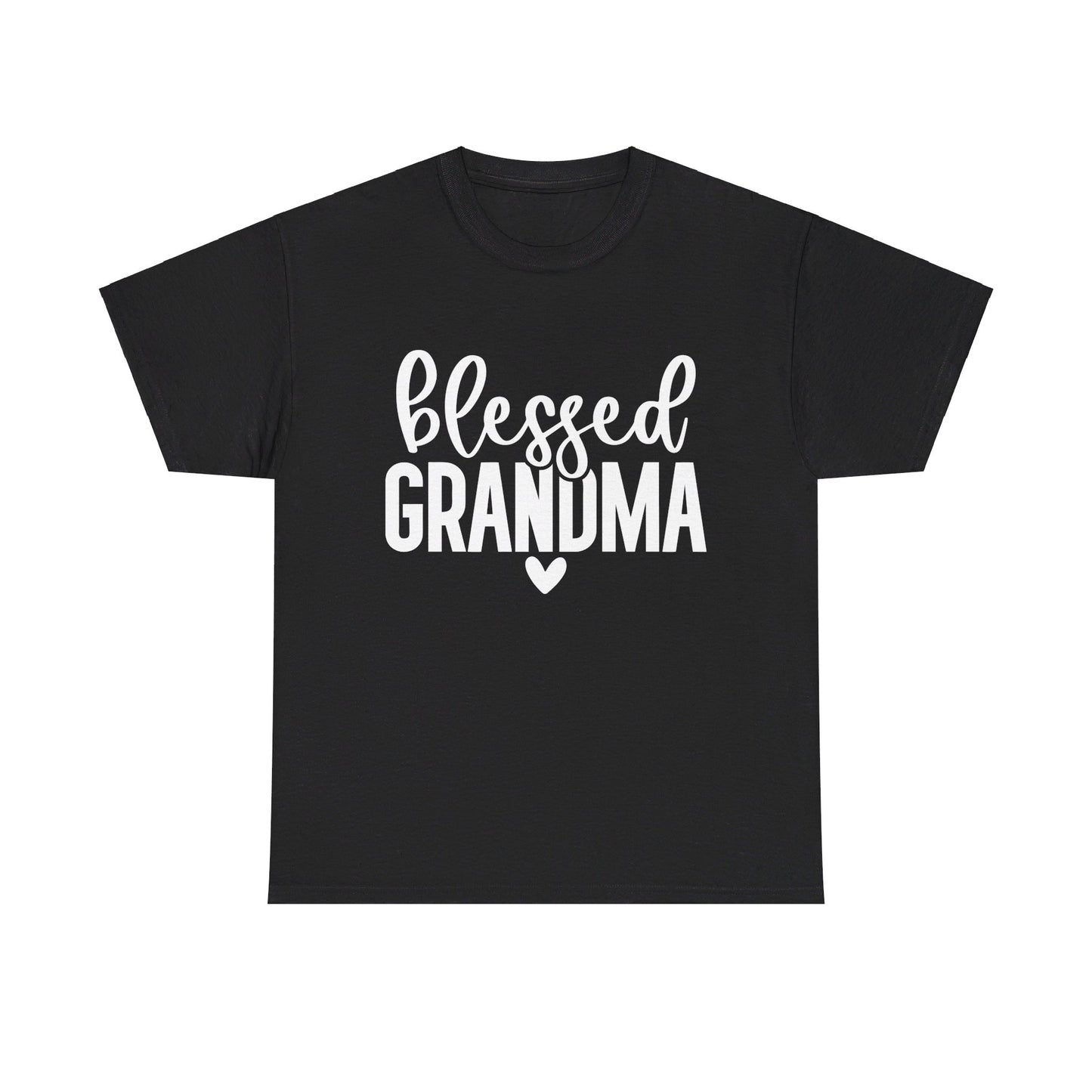 Blessed Grandma Unisex Heavy Cotton Tee, Graphic T-Shirt with Unique Design, Comfortable Vintage.