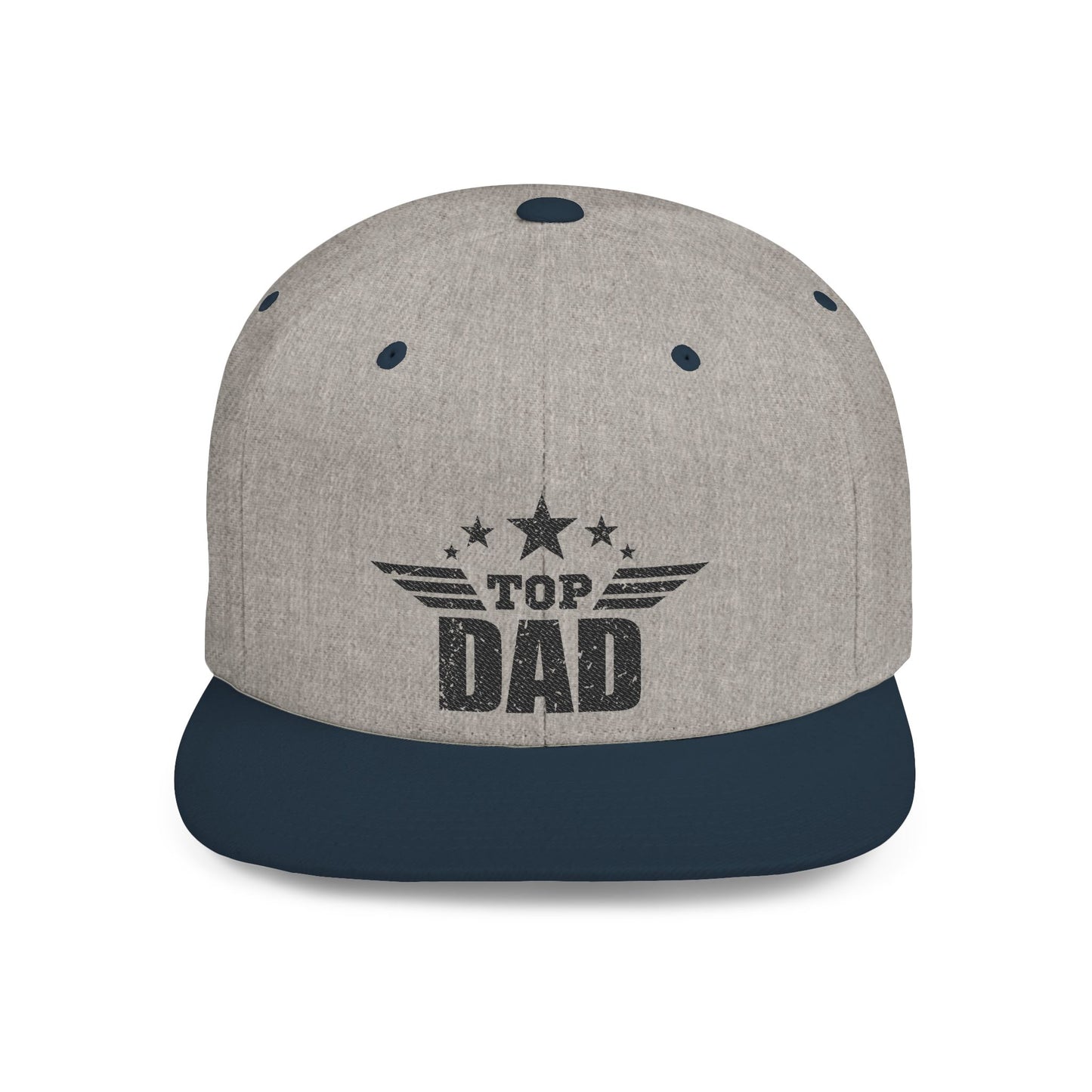 Top Dad Flat Bill Snapback Hat, Stylish Cap for Father's Day, Gifts for Dads, Trendy Hat for Everyday Wear, Cool Accessory, Casual Headwear