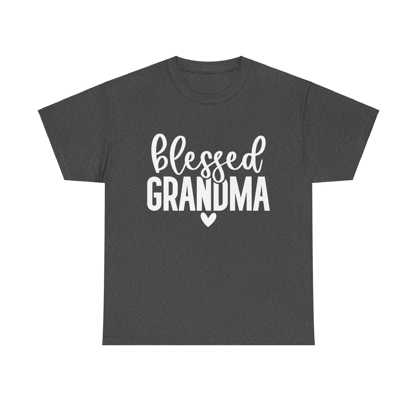 Blessed Grandma Unisex Heavy Cotton Tee, Graphic T-Shirt with Unique Design, Comfortable Vintage.