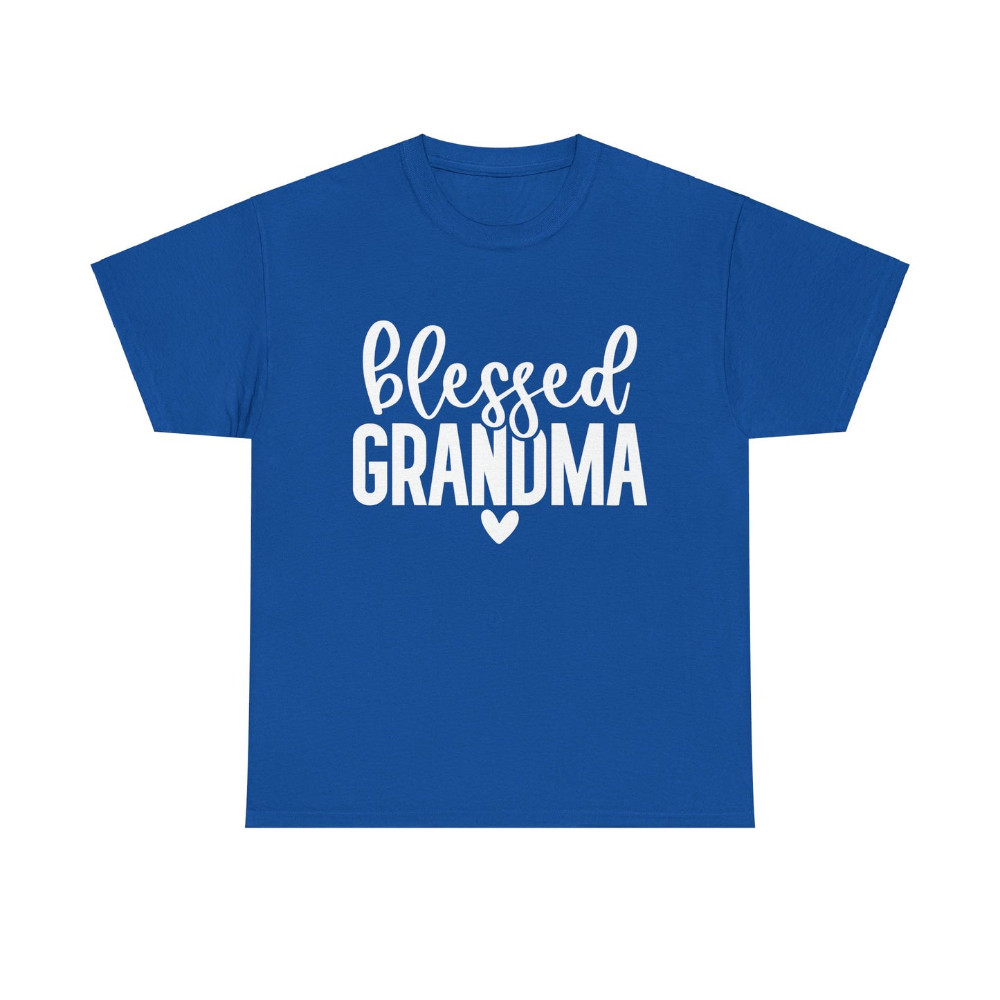 Blessed Grandma Unisex Heavy Cotton Tee, Graphic T-Shirt with Unique Design, Comfortable Vintage.