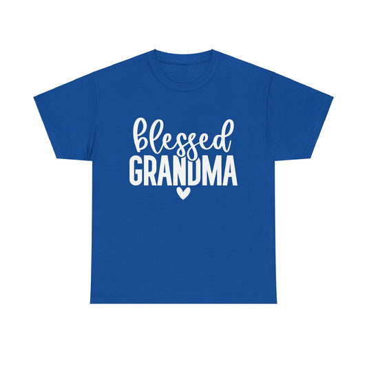 Blessed Grandma Unisex Heavy Cotton Tee, Graphic T-Shirt with Unique Design, Comfortable Vintage.
