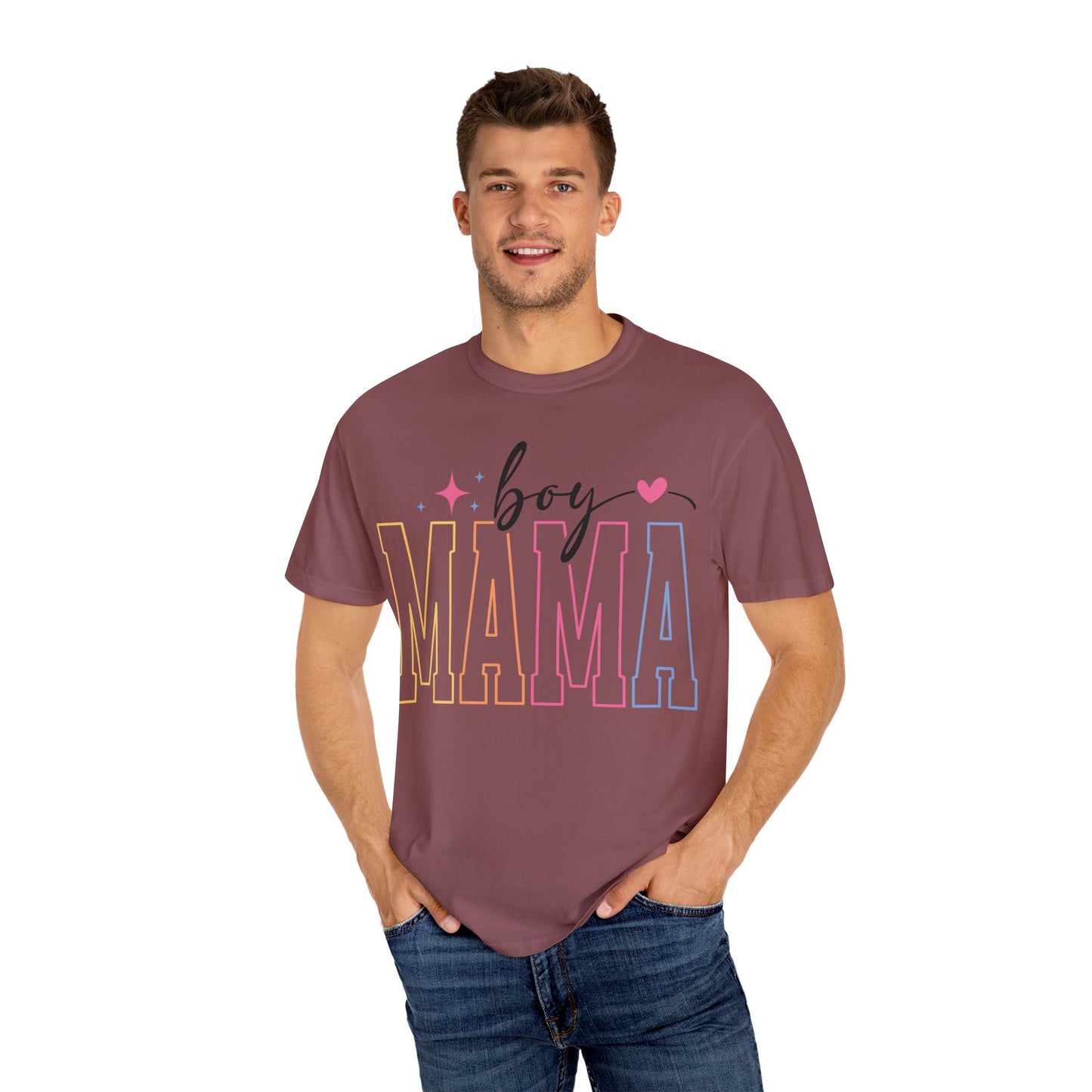 Boy Mama Unisex Garment-Dyed T-Shirt - Perfect Gift for Moms