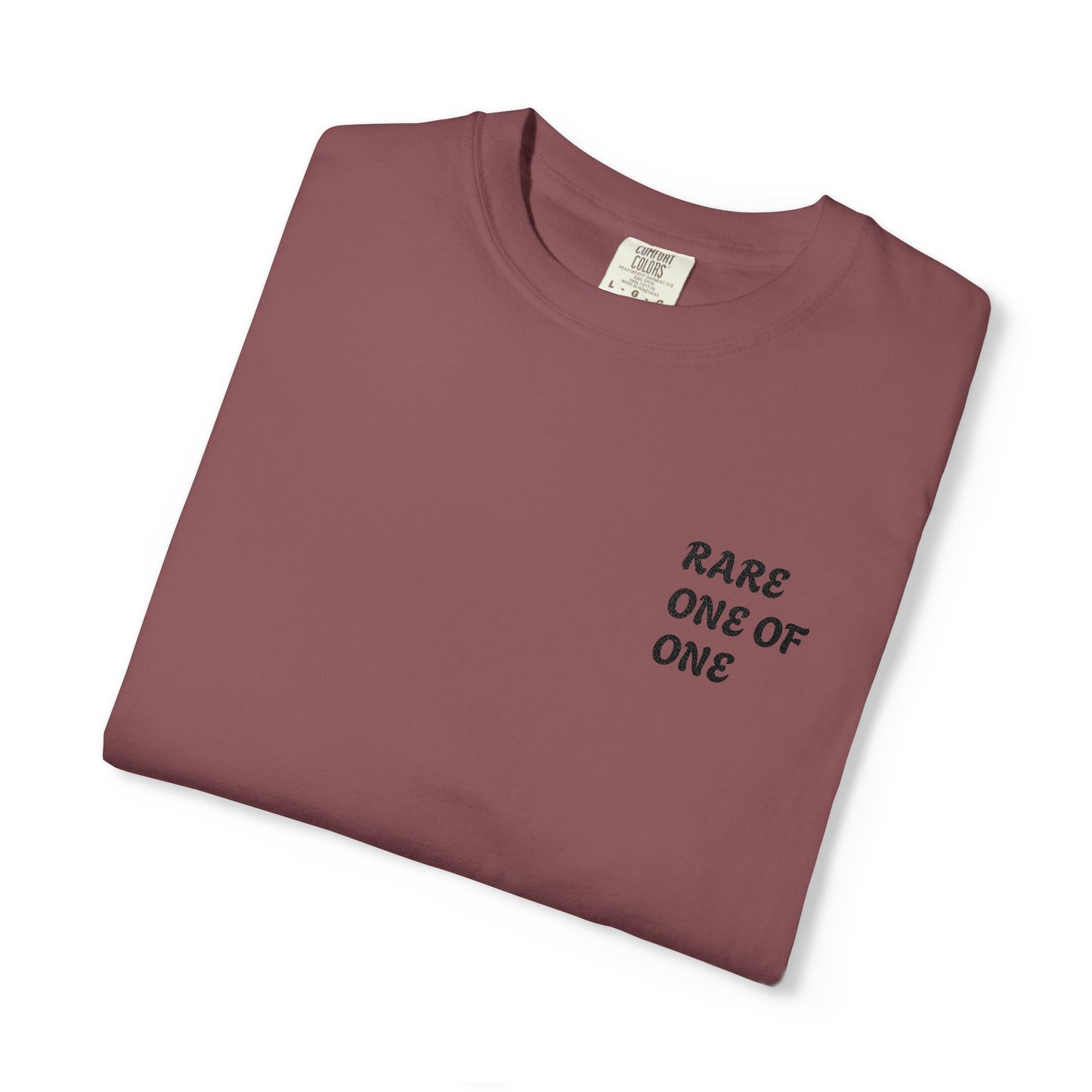 Unique Garment-Dyed T-shirt with 'Rare One of One' Design, Casual Wear, Gift for Him or Her, Streetwear, Art Enthusiast Apparel