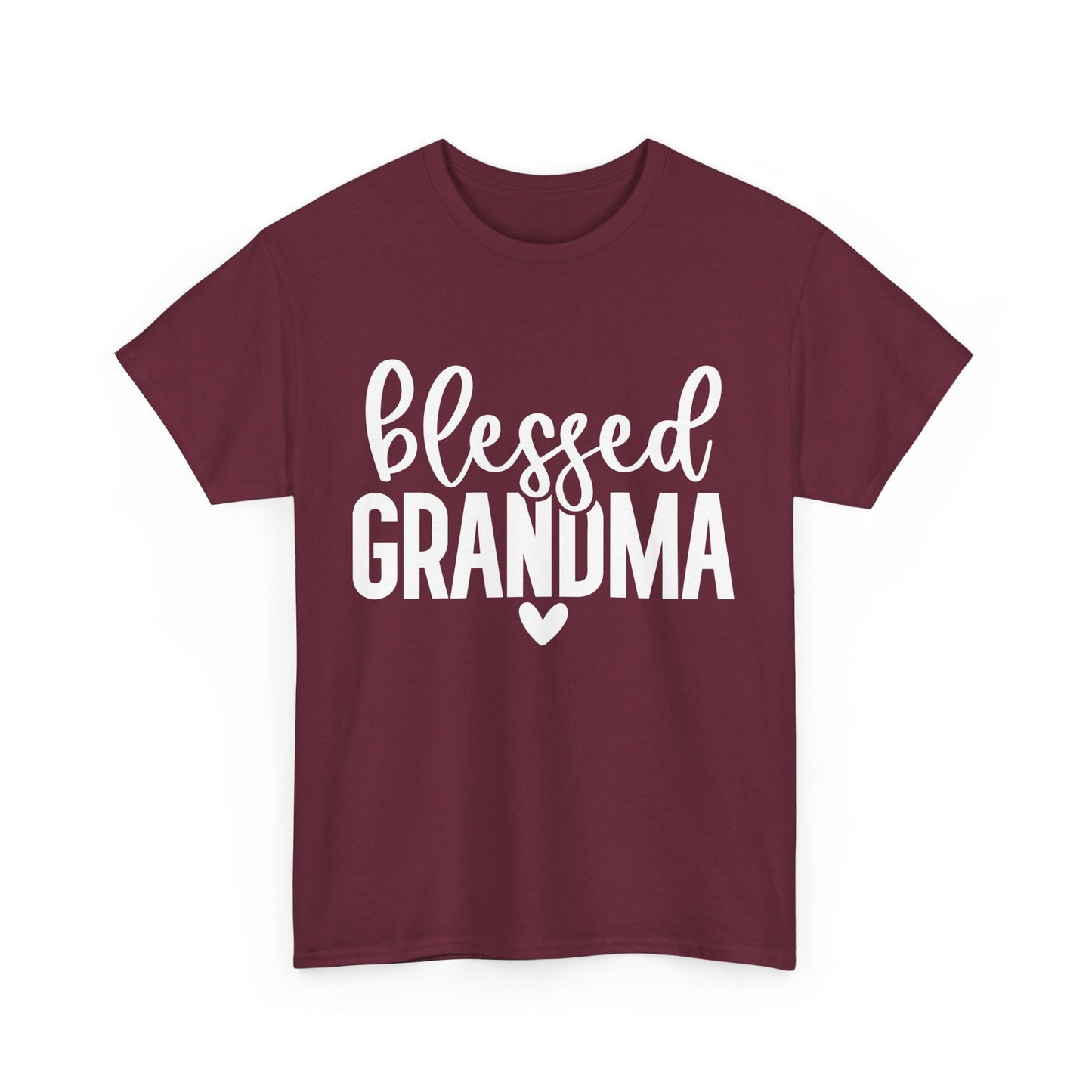 Blessed Grandma Unisex Heavy Cotton Tee, Graphic T-Shirt with Unique Design, Comfortable Vintage.