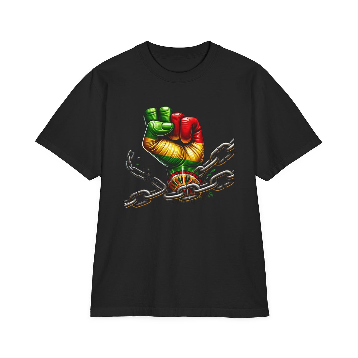 Empowerment Fist T-Shirt - Unisex Garment-Dyed Drop-Shoulder Tee for Activists