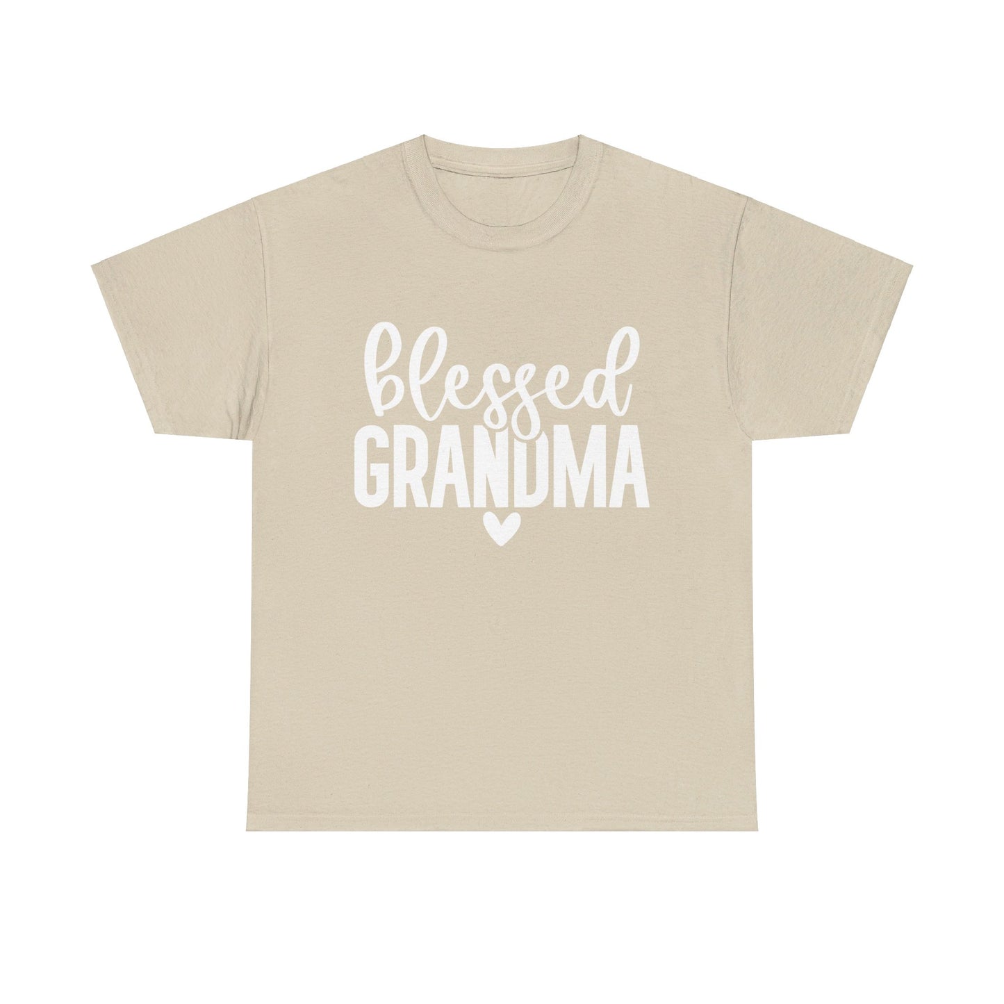 Blessed Grandma Unisex Heavy Cotton Tee, Graphic T-Shirt with Unique Design, Comfortable Vintage.