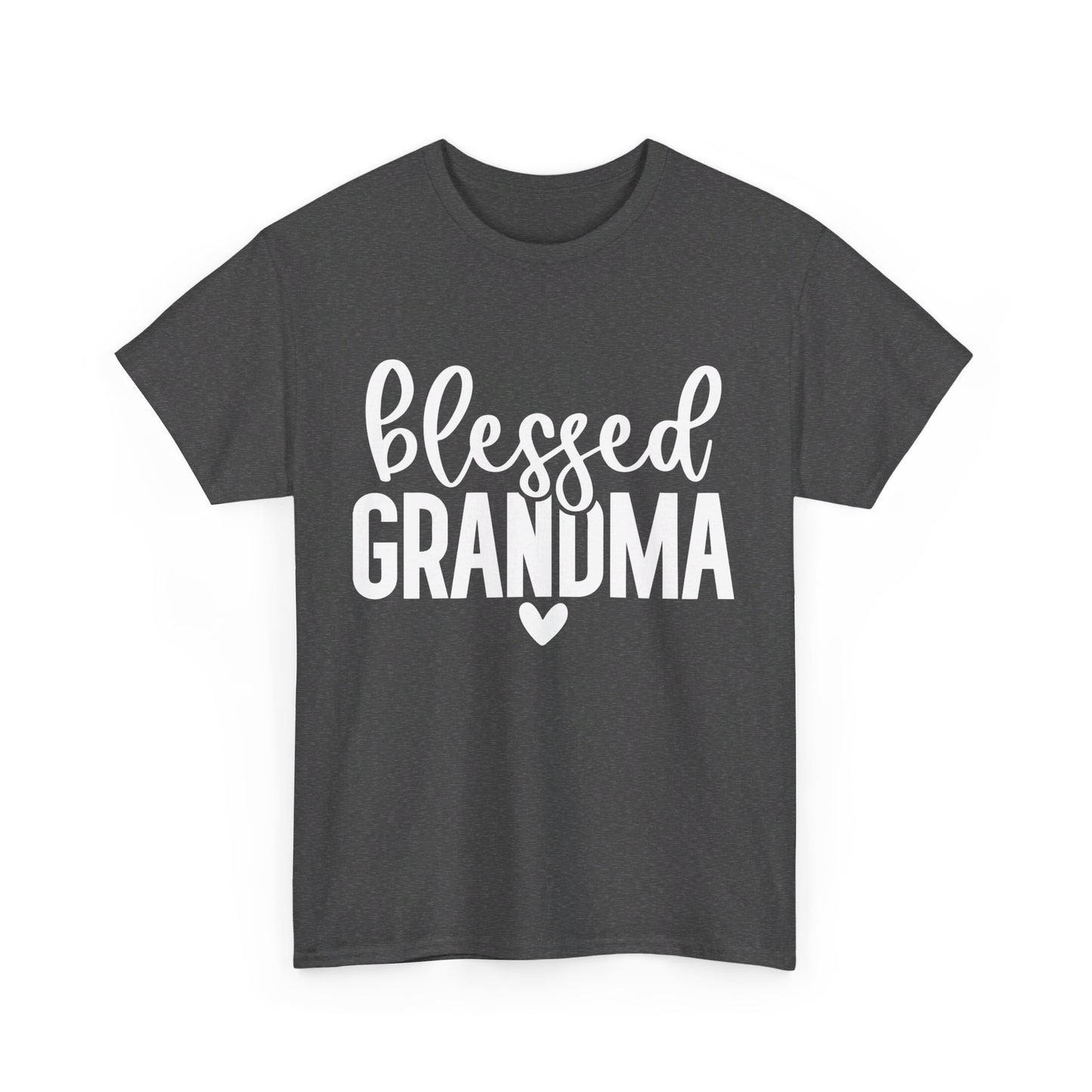 Blessed Grandma Unisex Heavy Cotton Tee, Graphic T-Shirt with Unique Design, Comfortable Vintage.