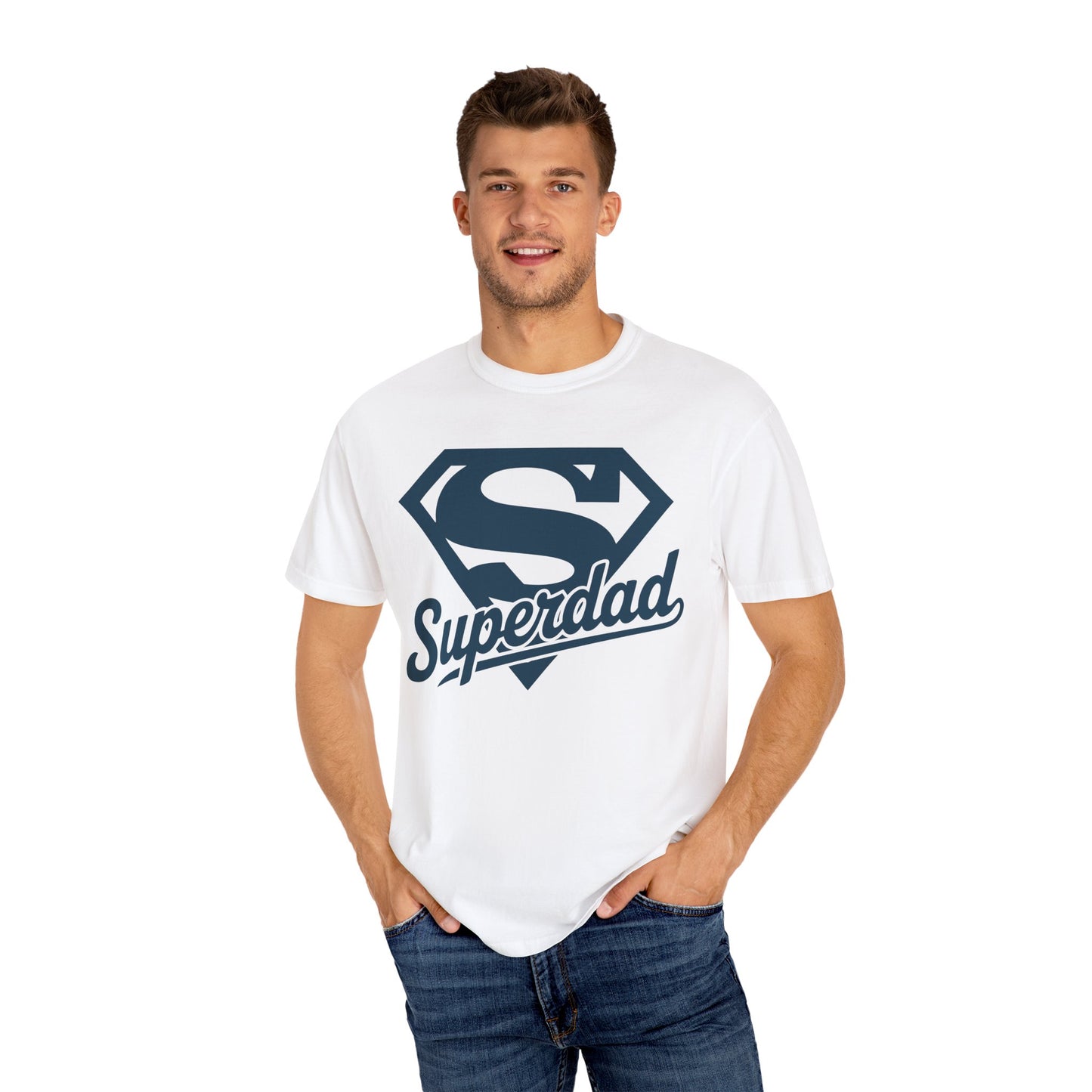 Superdad Unisex Garment-Dyed T-Shirt, Father's Day Gift, Dad T-Shirt, Birthday Gift, Family Reunion Wear, Casual Style