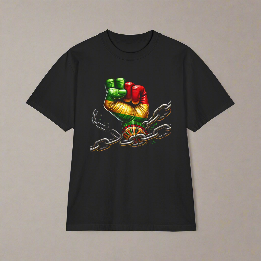 Empowerment Fist T-Shirt - Unisex Garment-Dyed Drop-Shoulder Tee for Activists