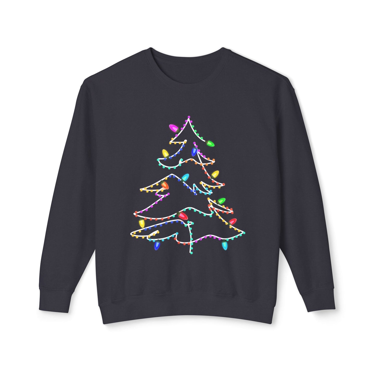 Christmas Tree Unisex Lightweight Crewneck Sweatshirt