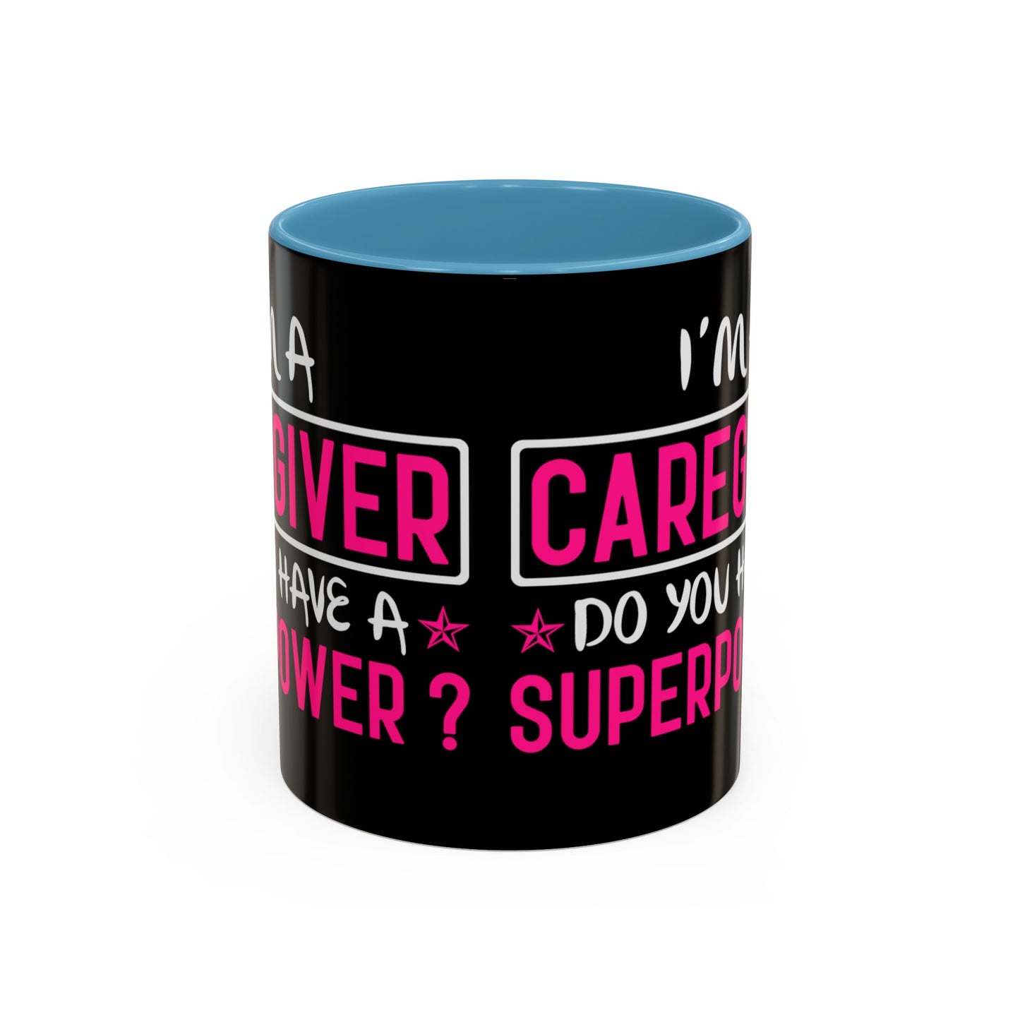 Care Giver Superhero Accent Coffee Mug (11, 15oz)