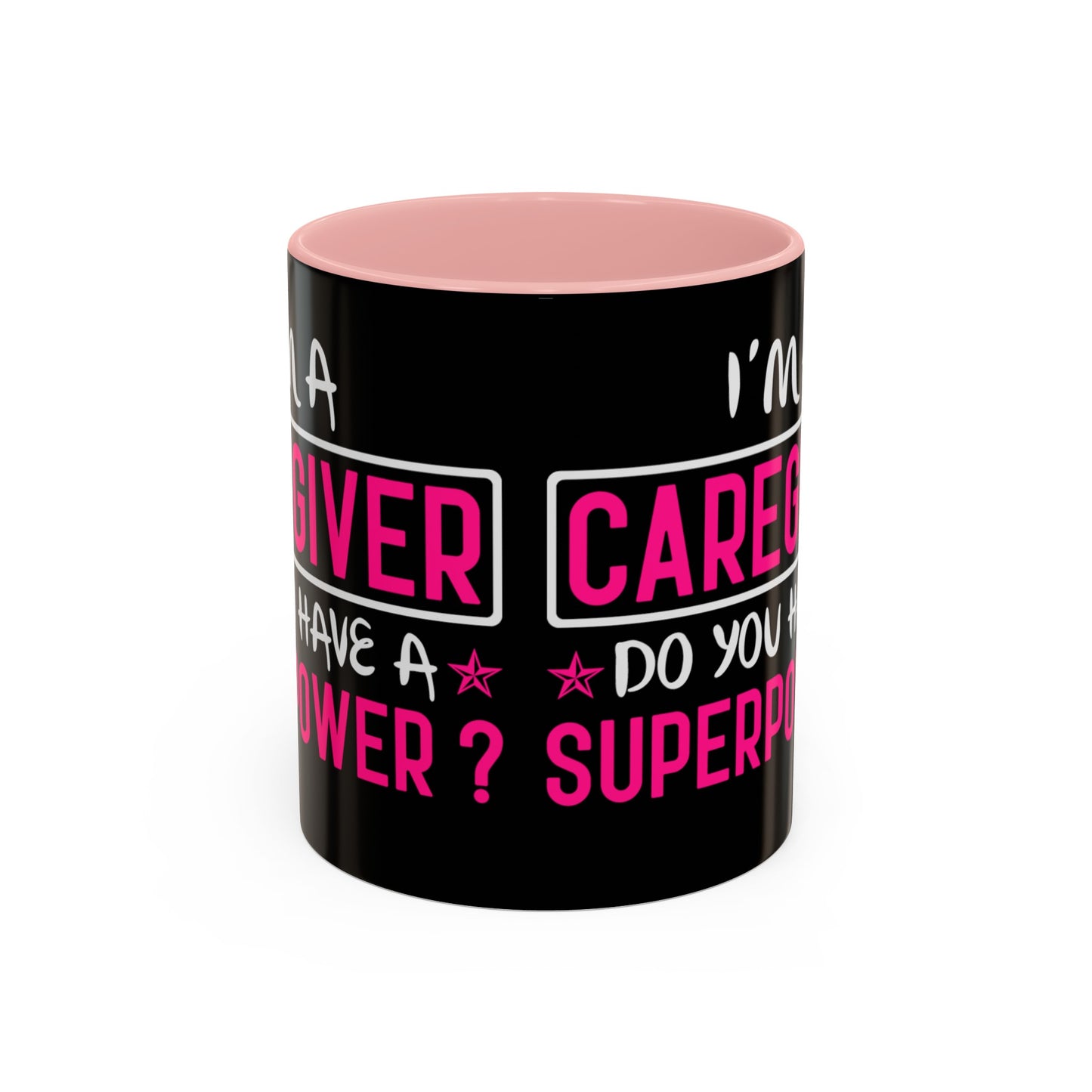 Care Giver Superhero Accent Coffee Mug (11, 15oz)