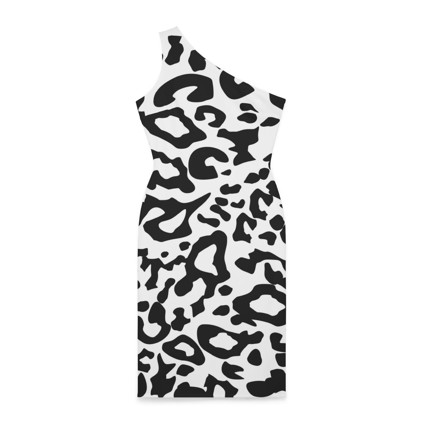 Animal Print Shoulder Dress (AOP)