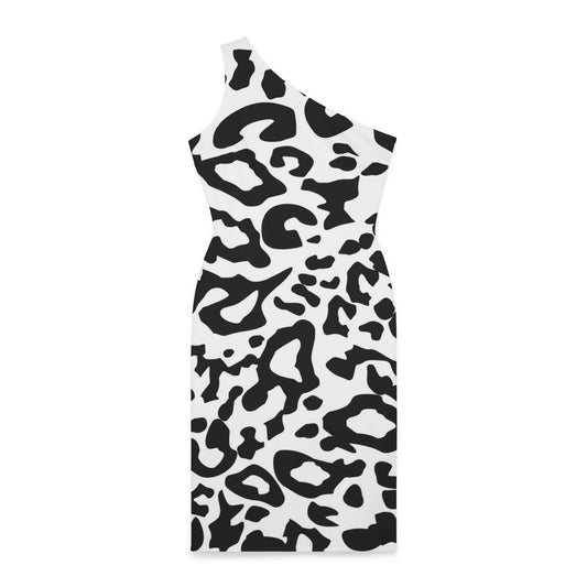 Animal Print Shoulder Dress (AOP)