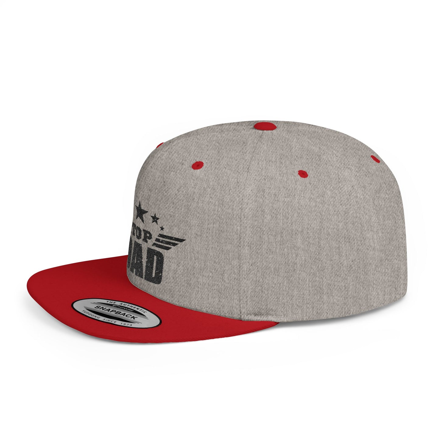 Top Dad Flat Bill Snapback Hat, Stylish Cap for Father's Day, Gifts for Dads, Trendy Hat for Everyday Wear, Cool Accessory, Casual Headwear