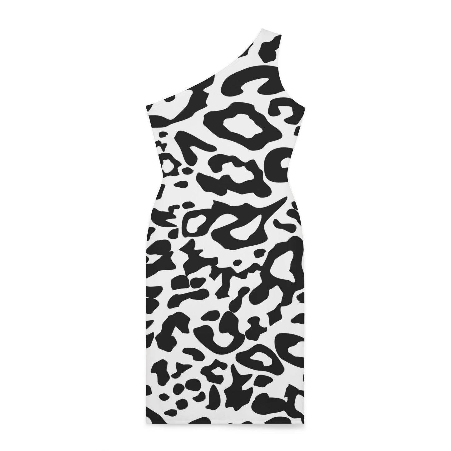 Animal Print Shoulder Dress (AOP)