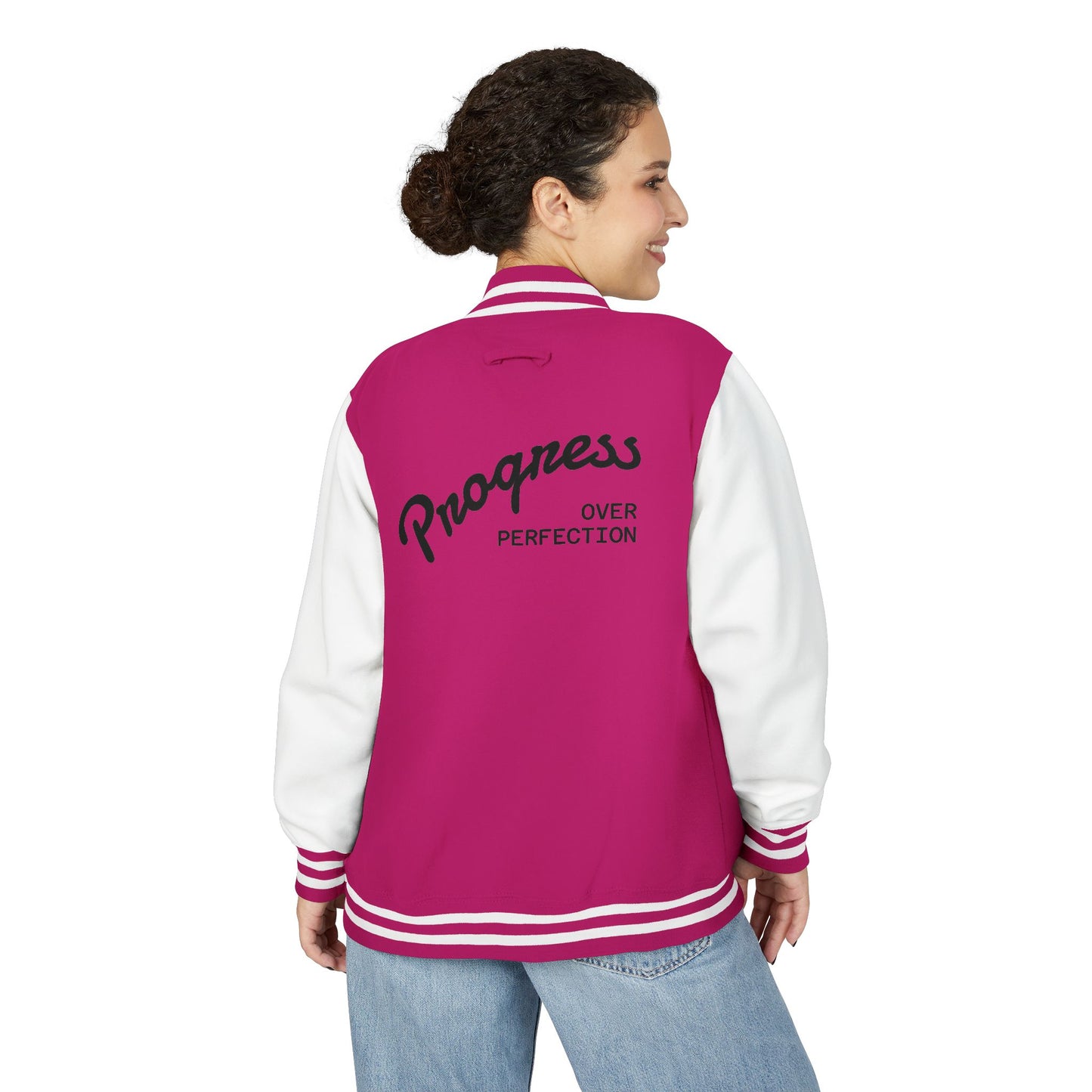 Retro Unisex Varsity Jacket, Classic Letterman Style, Perfect for Game Day, Casual Wear, Great Gift for Sports Fans
